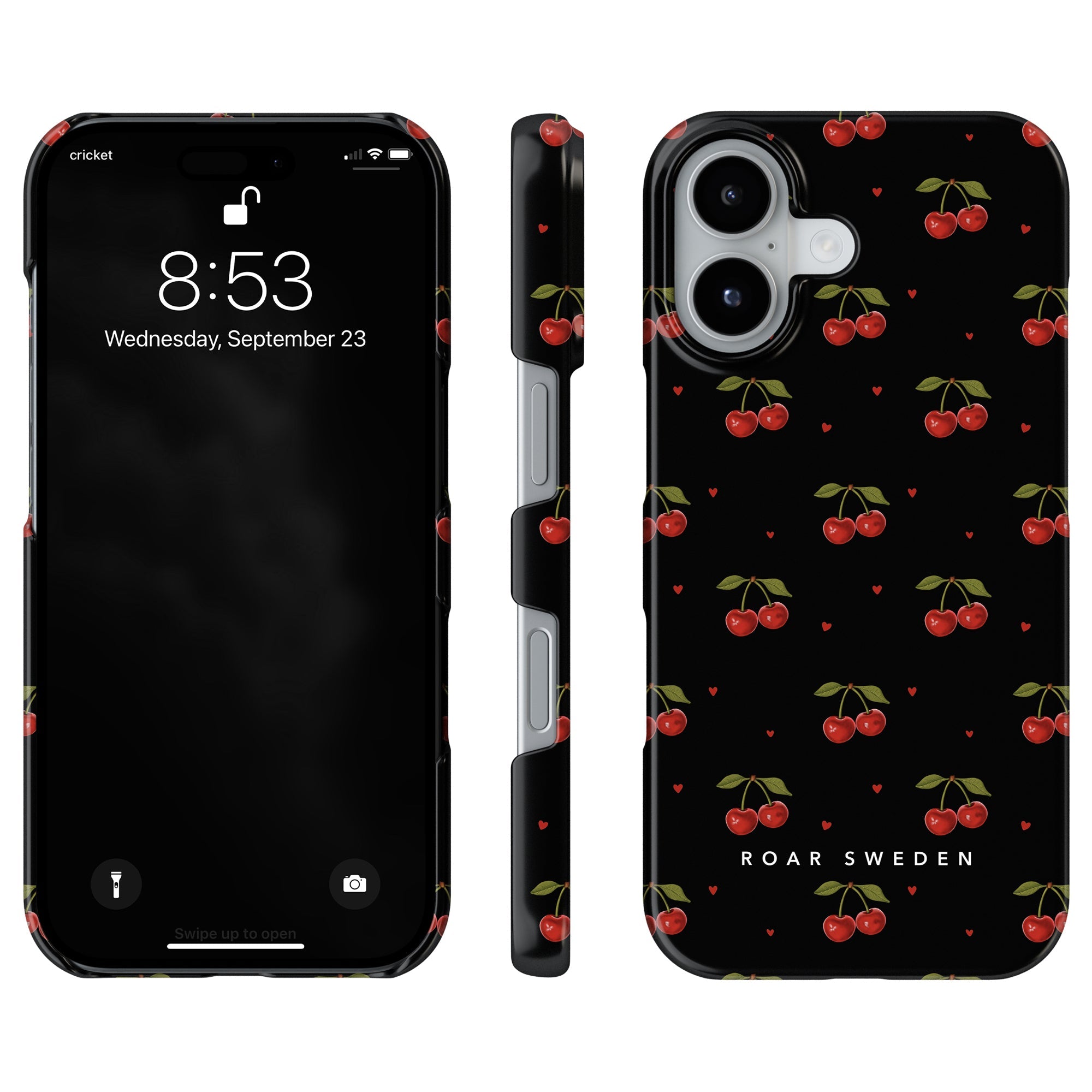Cherry Black - Slim case - Roar Sweden