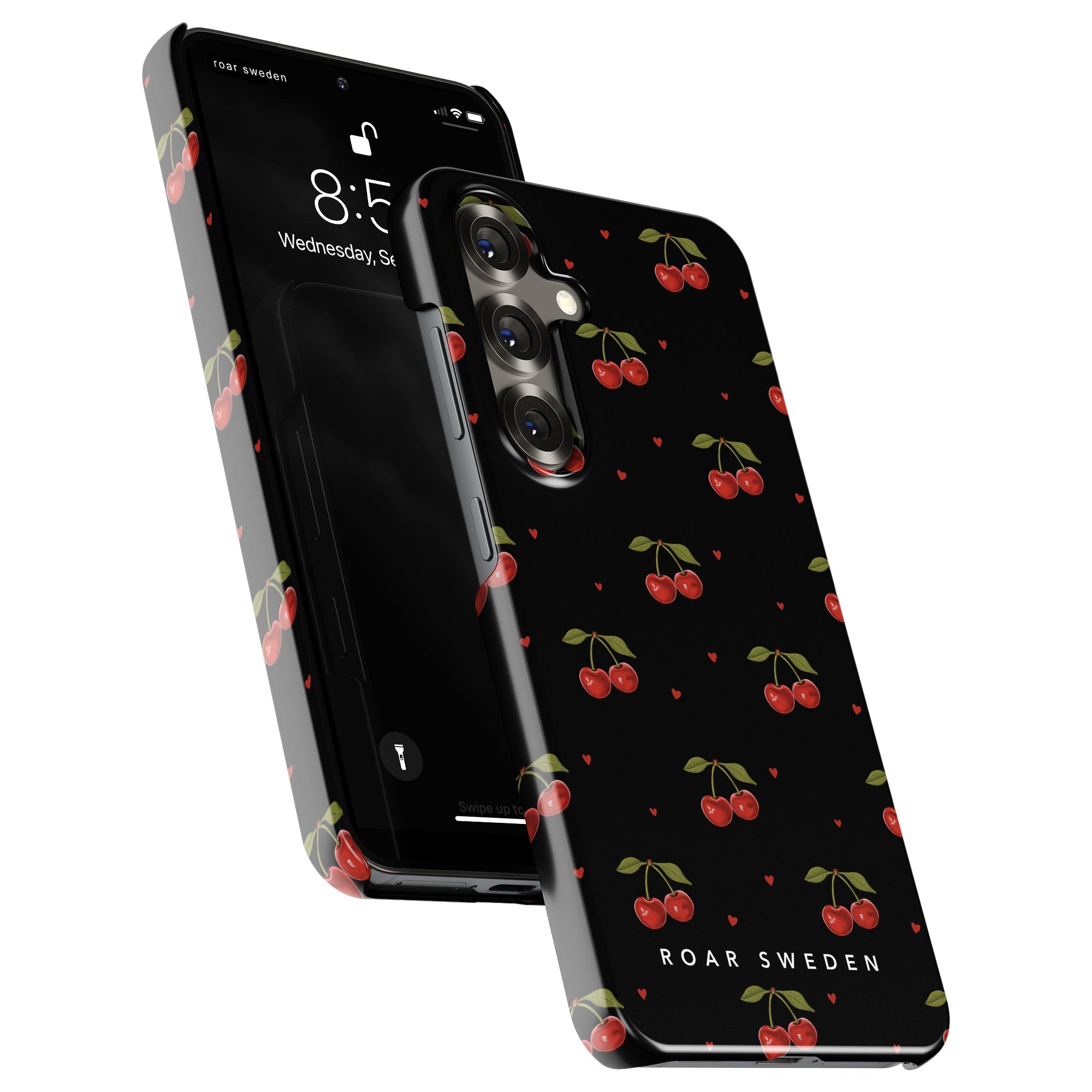 Slim mobilskal – Cherry Black