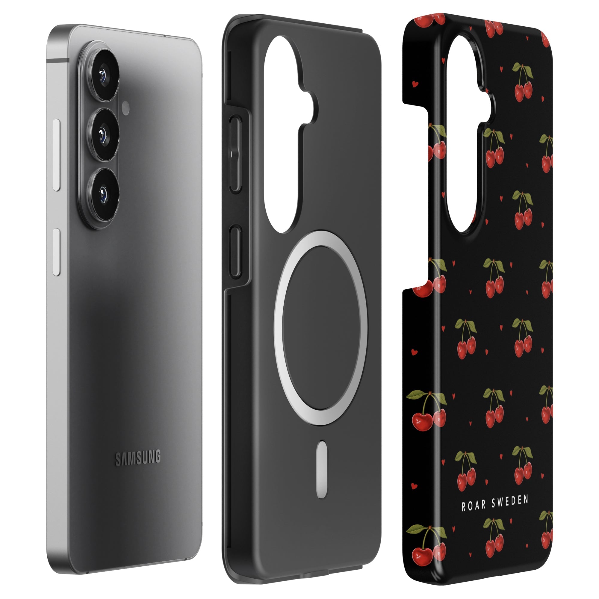 Cherry Black - Magnetic Tough Phone Case