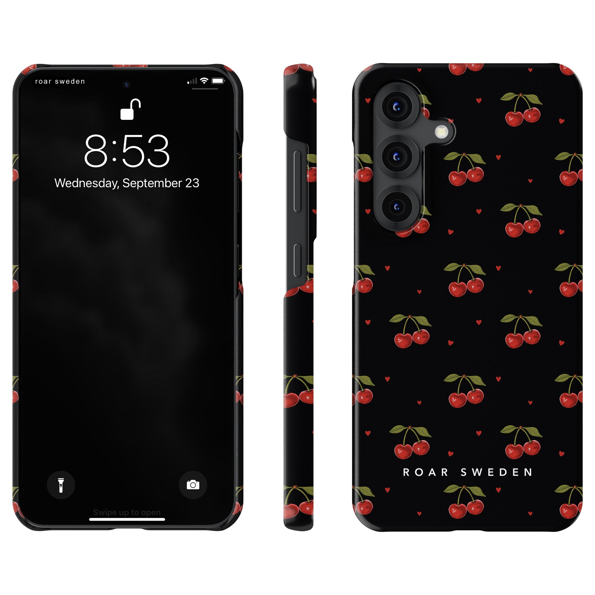 Cherry Black - Slim case - Roar Sweden