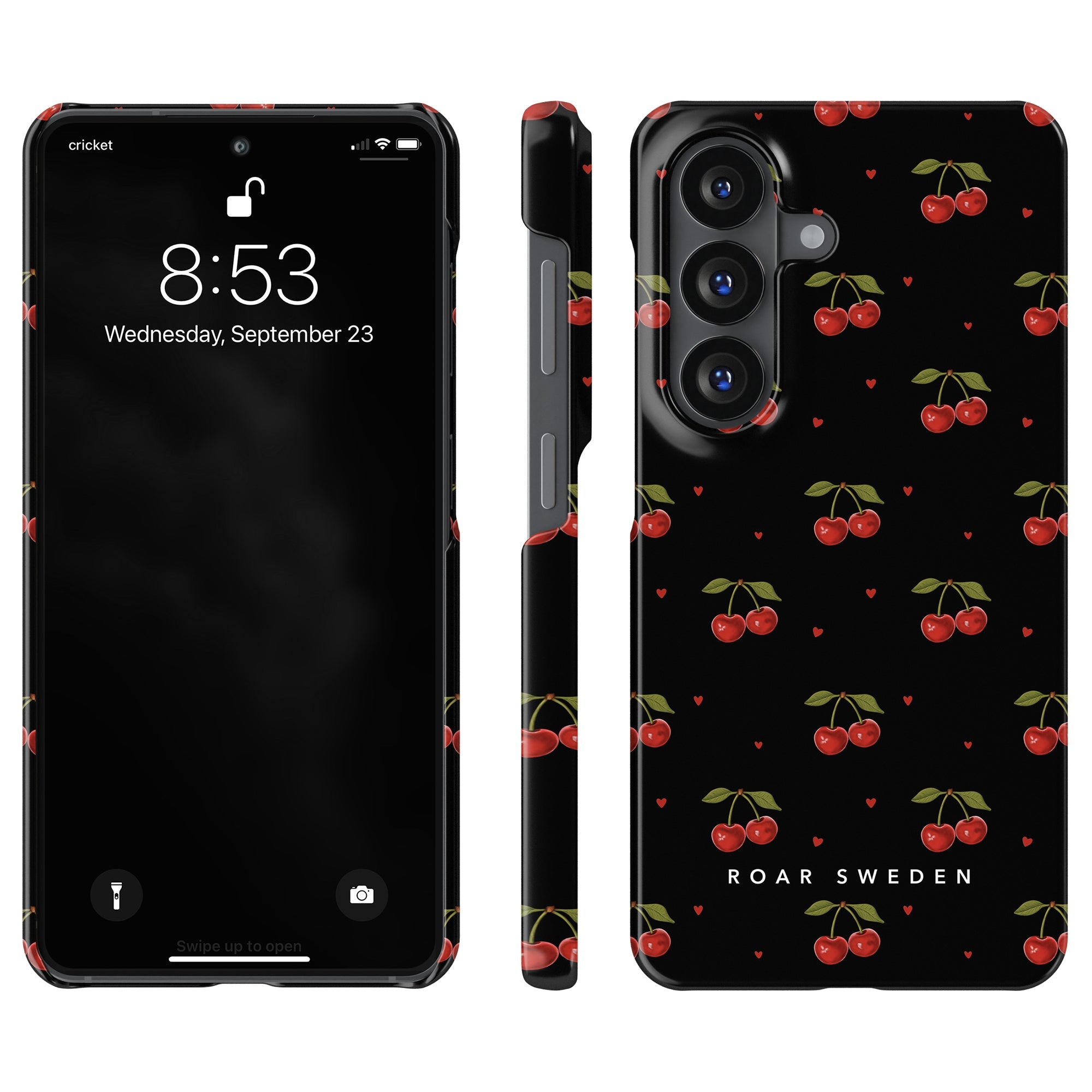Cherry Black - Slim case - Roar Sweden