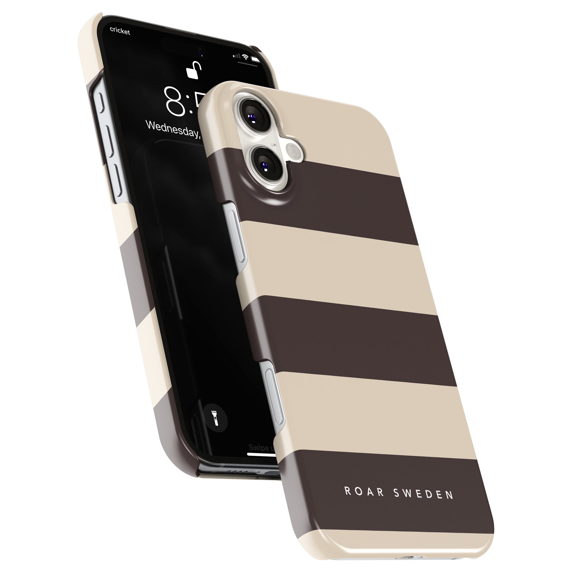 Slim mobilskal – Cocoa Stripes