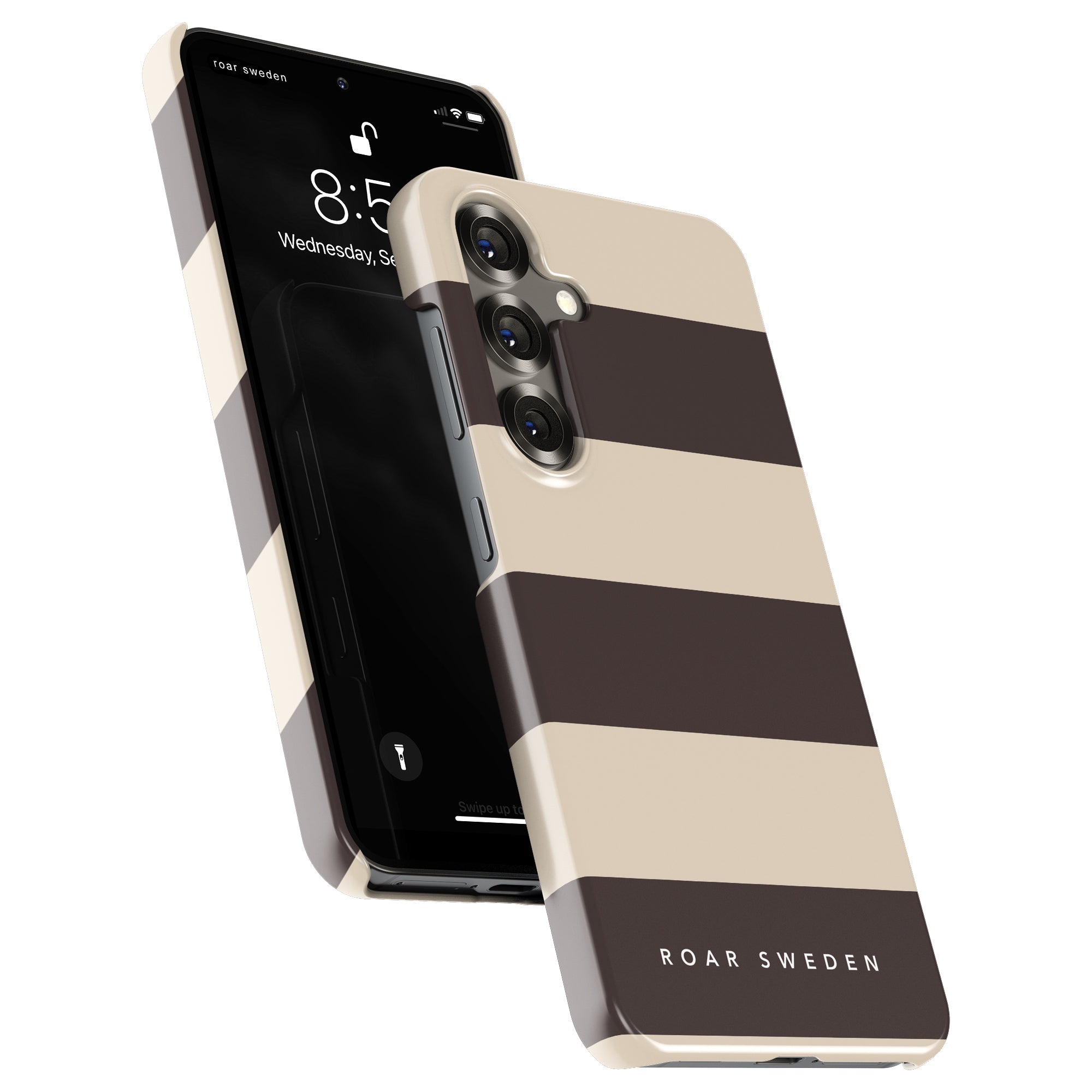 Slim mobilskal – Cocoa Stripes