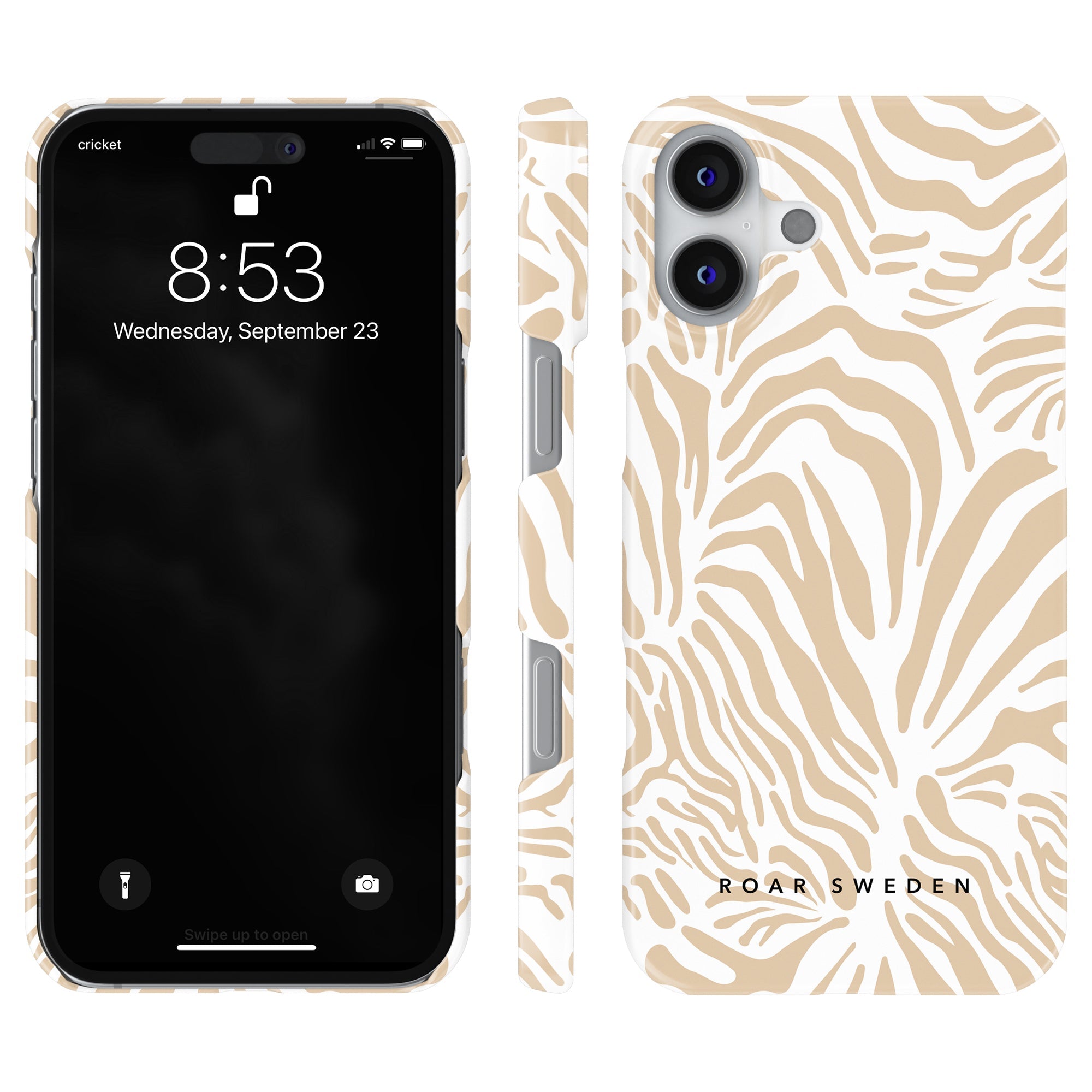 Slim mobilskal – Creamy Zebra
