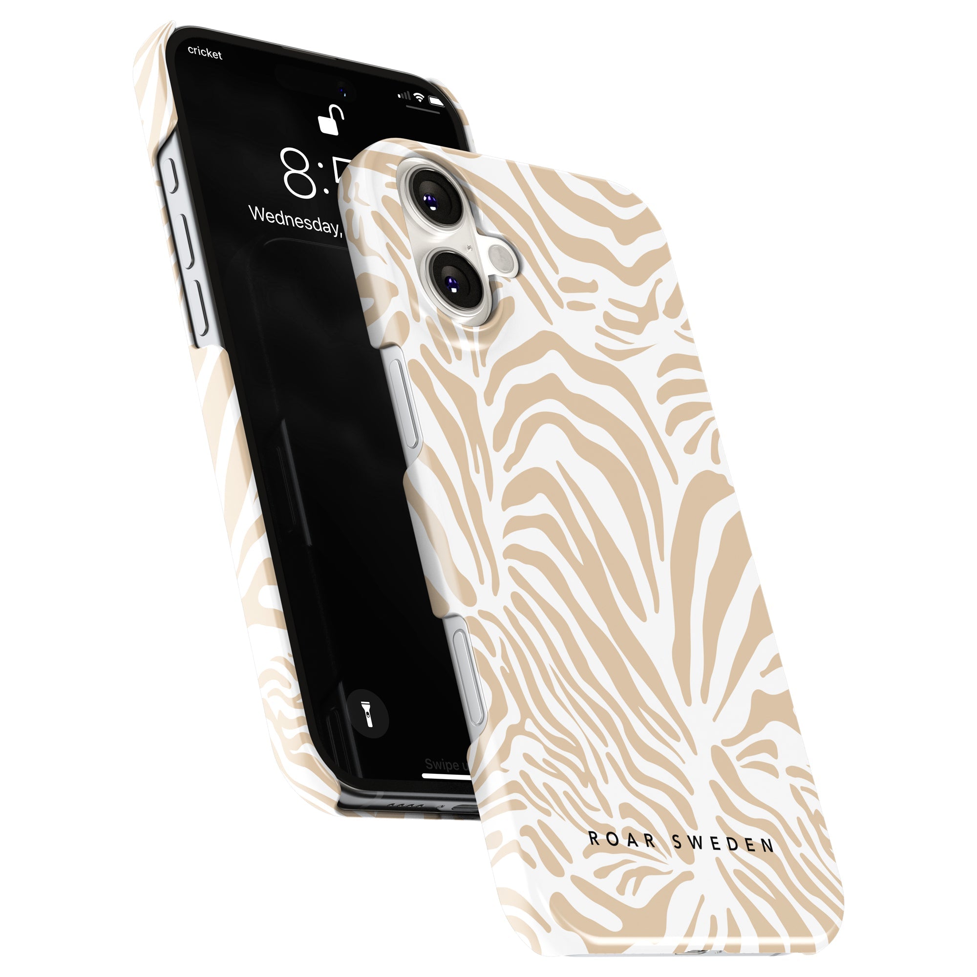 Slim mobilskal – Creamy Zebra