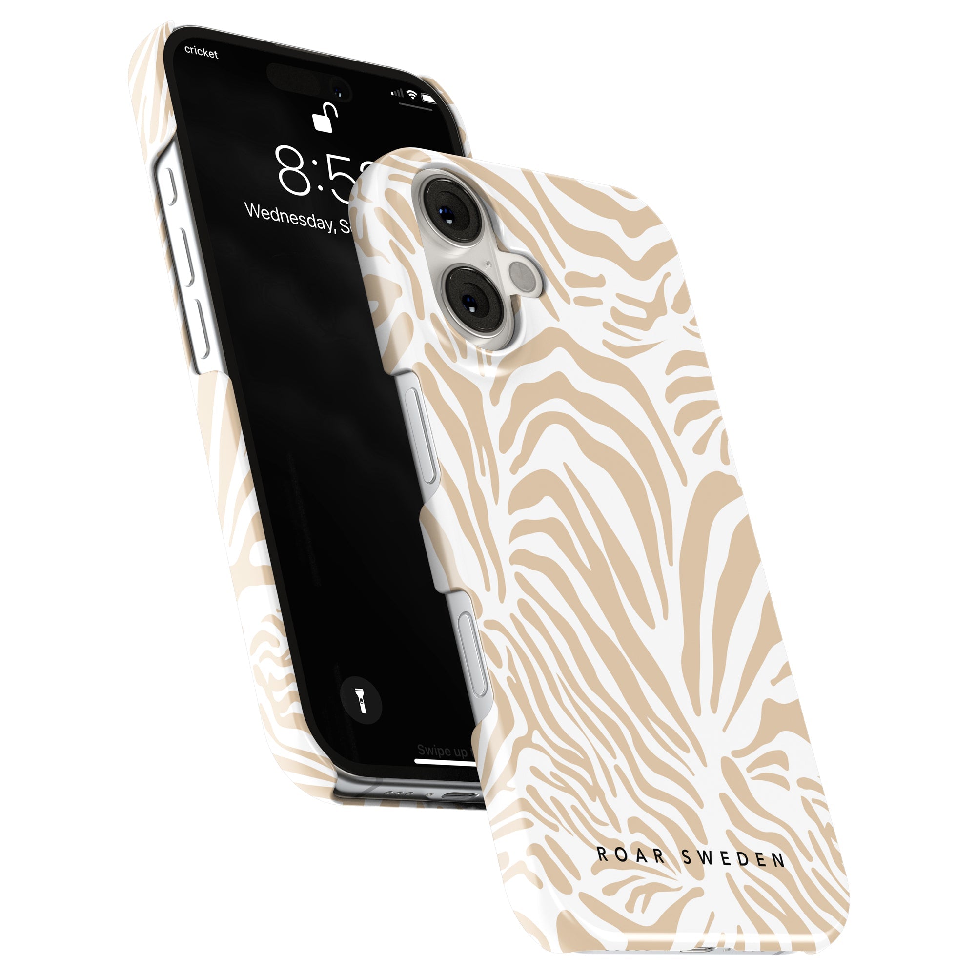 Slim mobilskal – Creamy Zebra