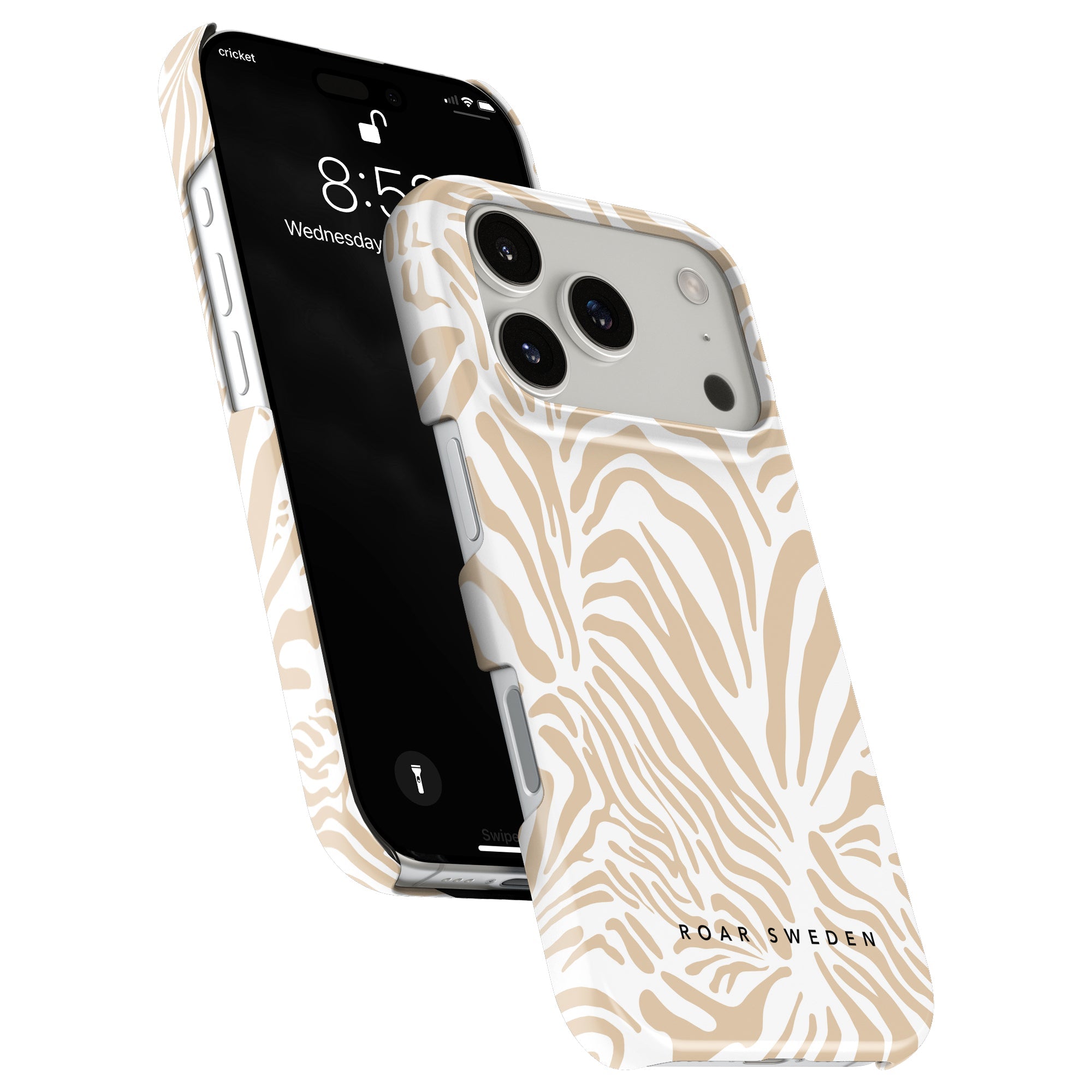 Creamy Zebra - Slim case - Roar Sweden