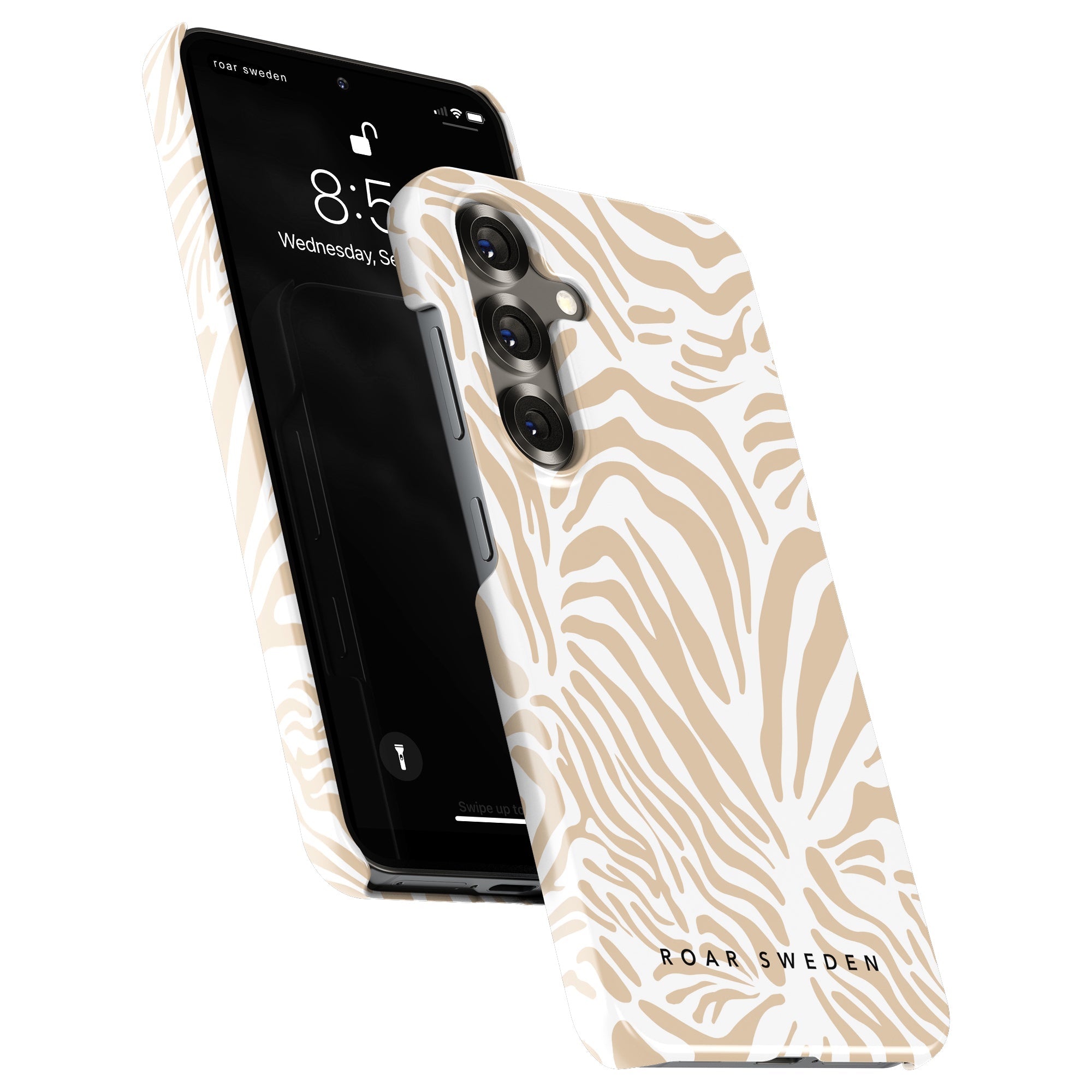 Slim mobilskal – Creamy Zebra