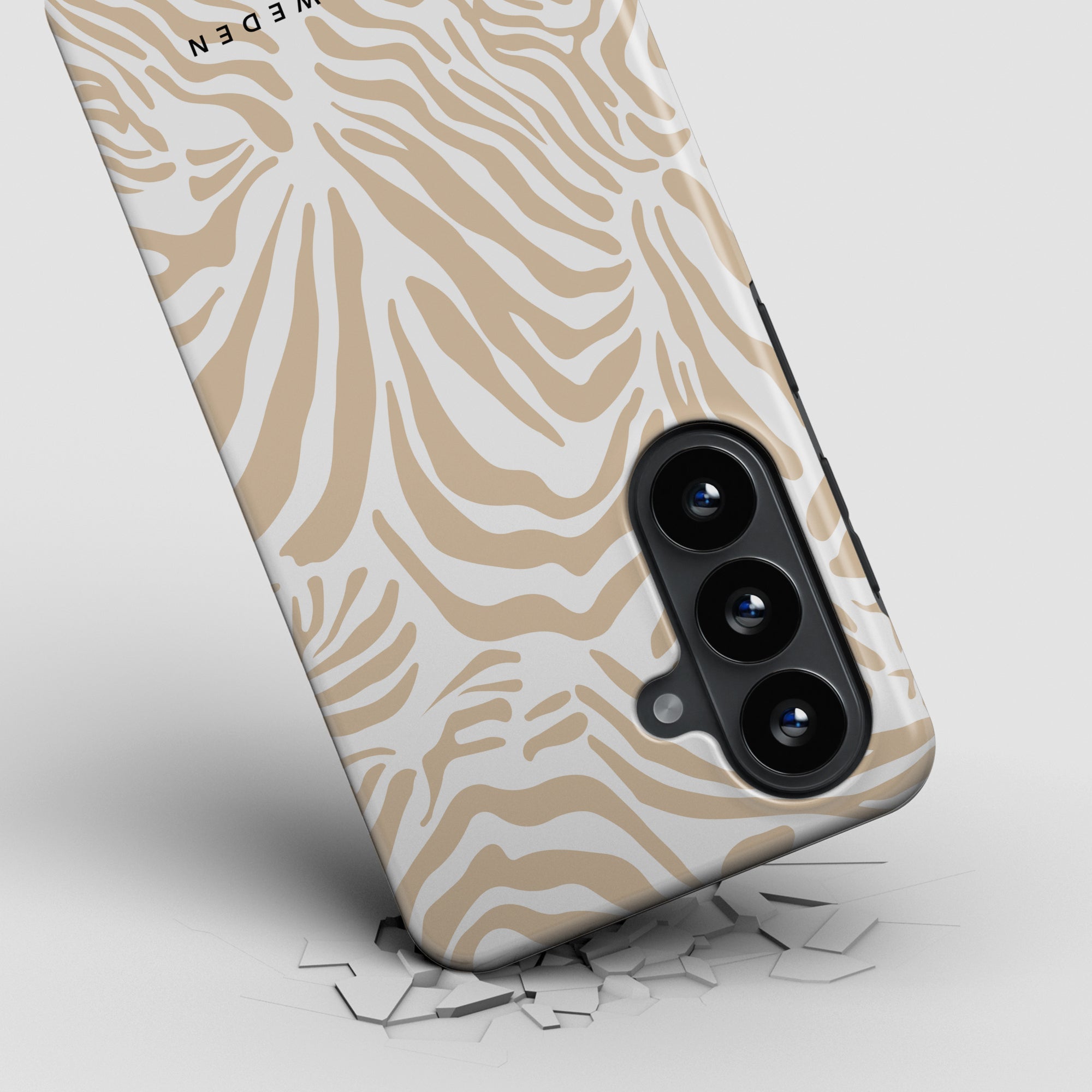 Tough mobilskal – Creamy Zebra