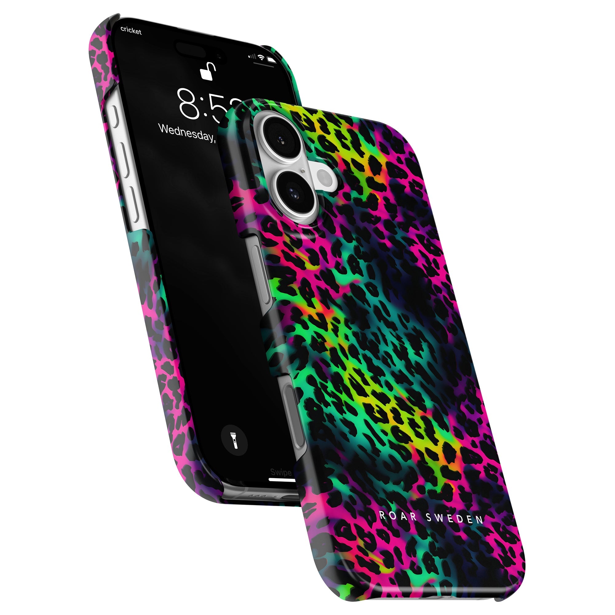 Slim mobilskal – Electric Leopard