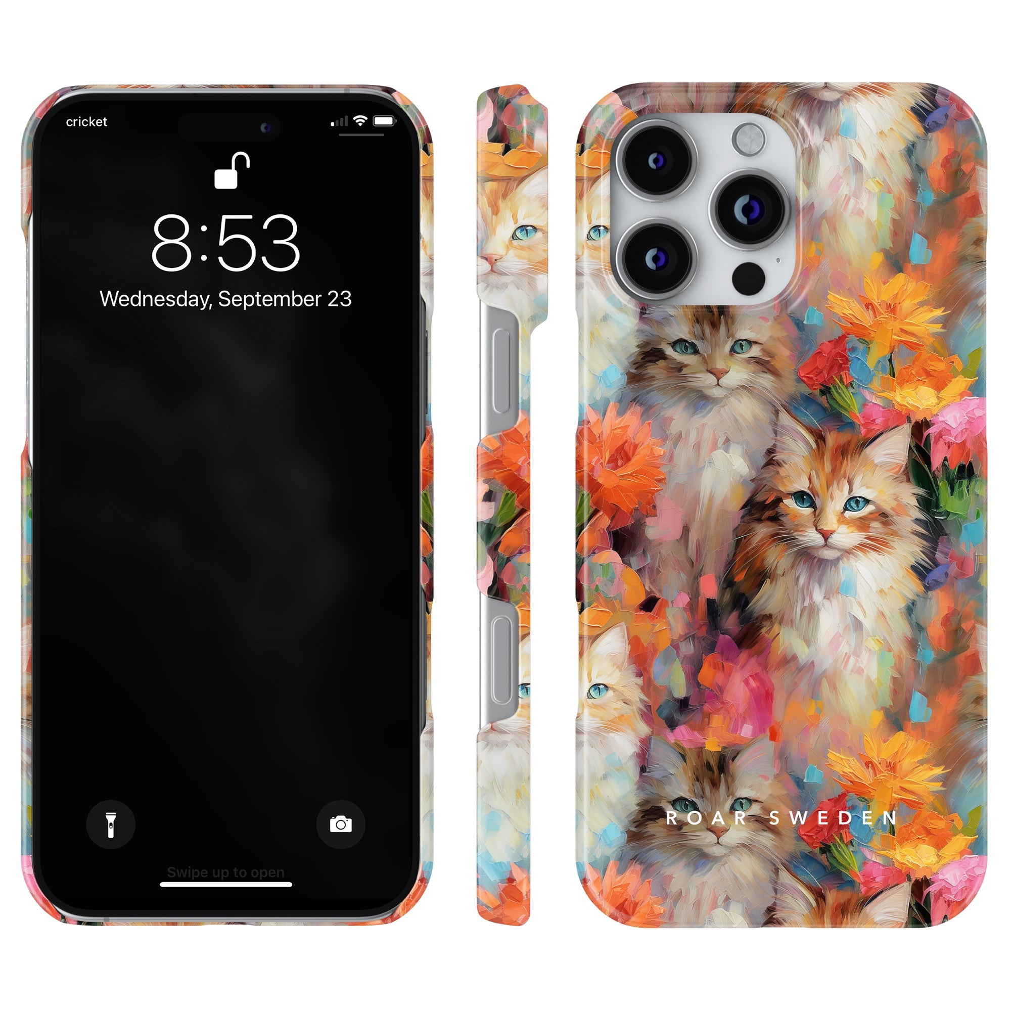 Slim mobilskal – Flower Kitty