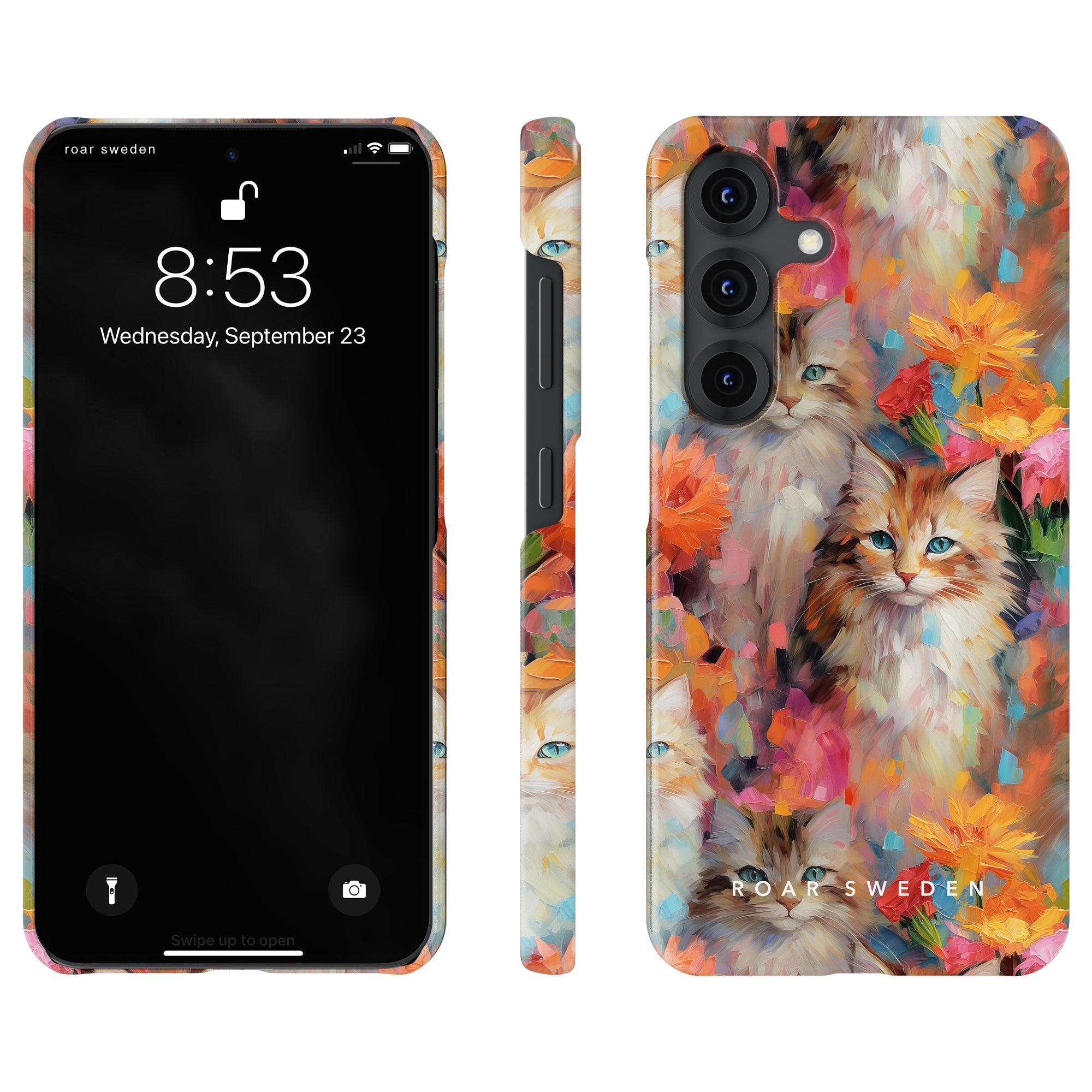 Slim mobilskal – Flower Kitty