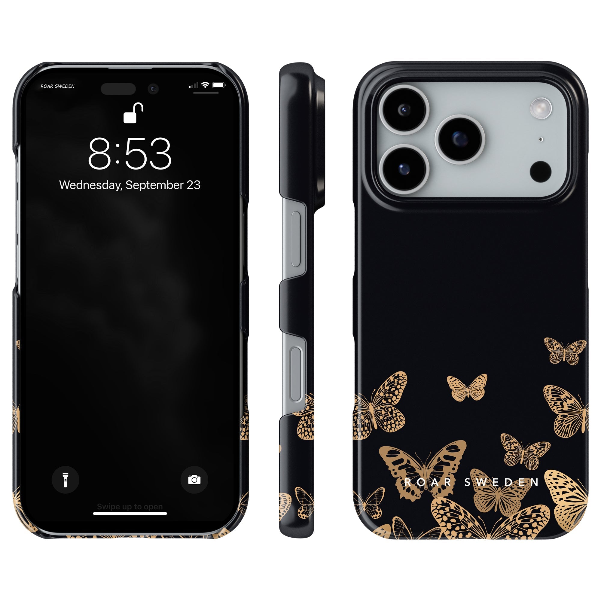 Slim mobilskal – Golden Butterflies