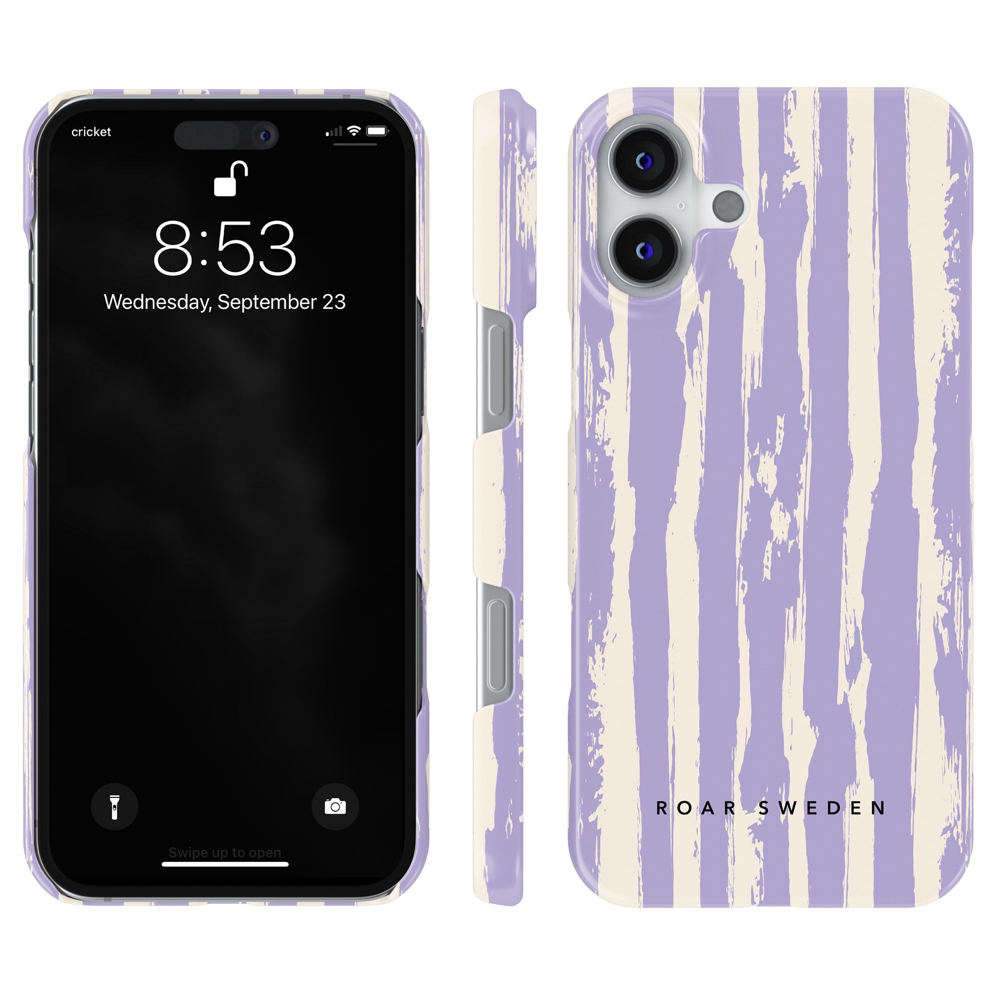 Slim mobilskal – Lavender Strokes