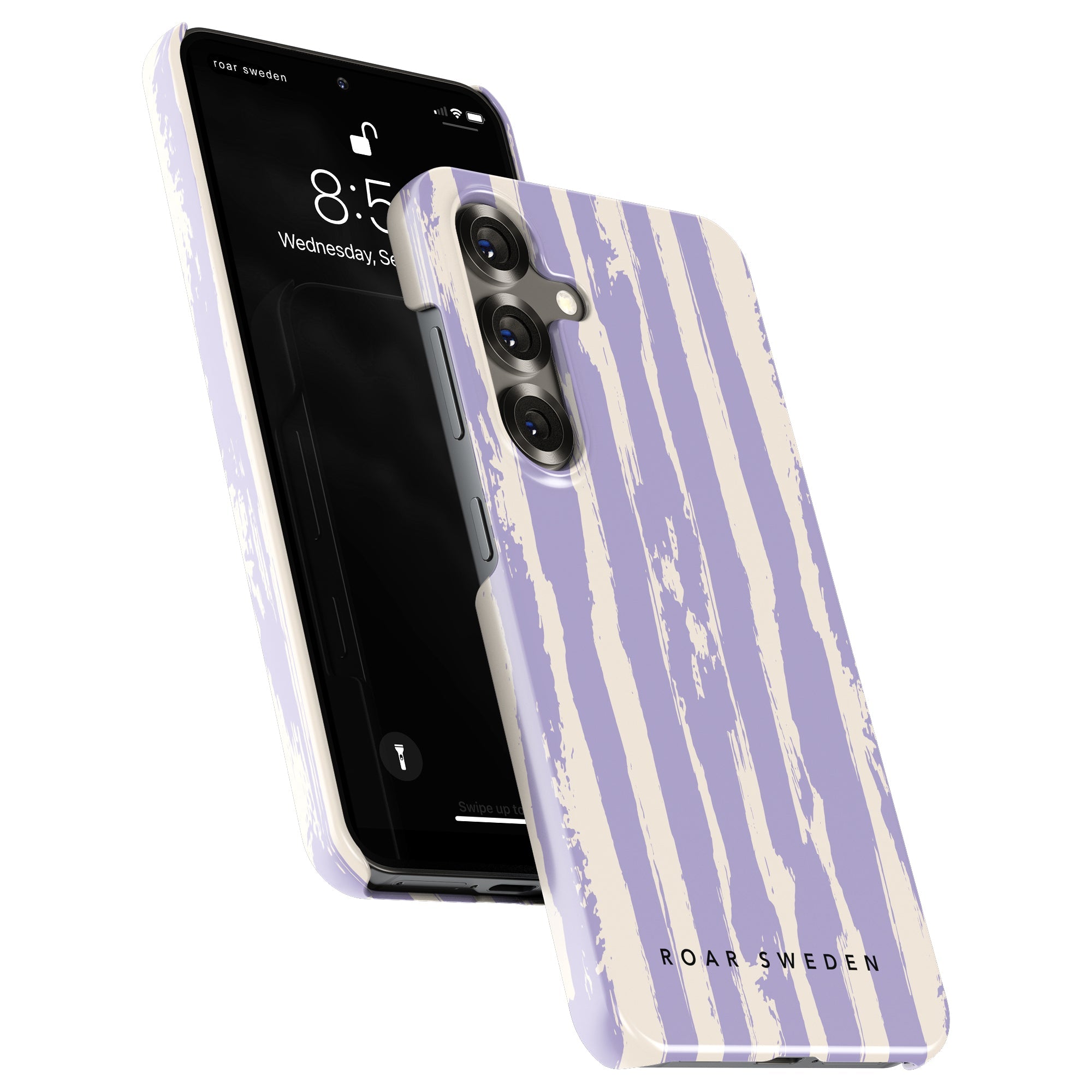 Slim mobilskal – Lavender Strokes