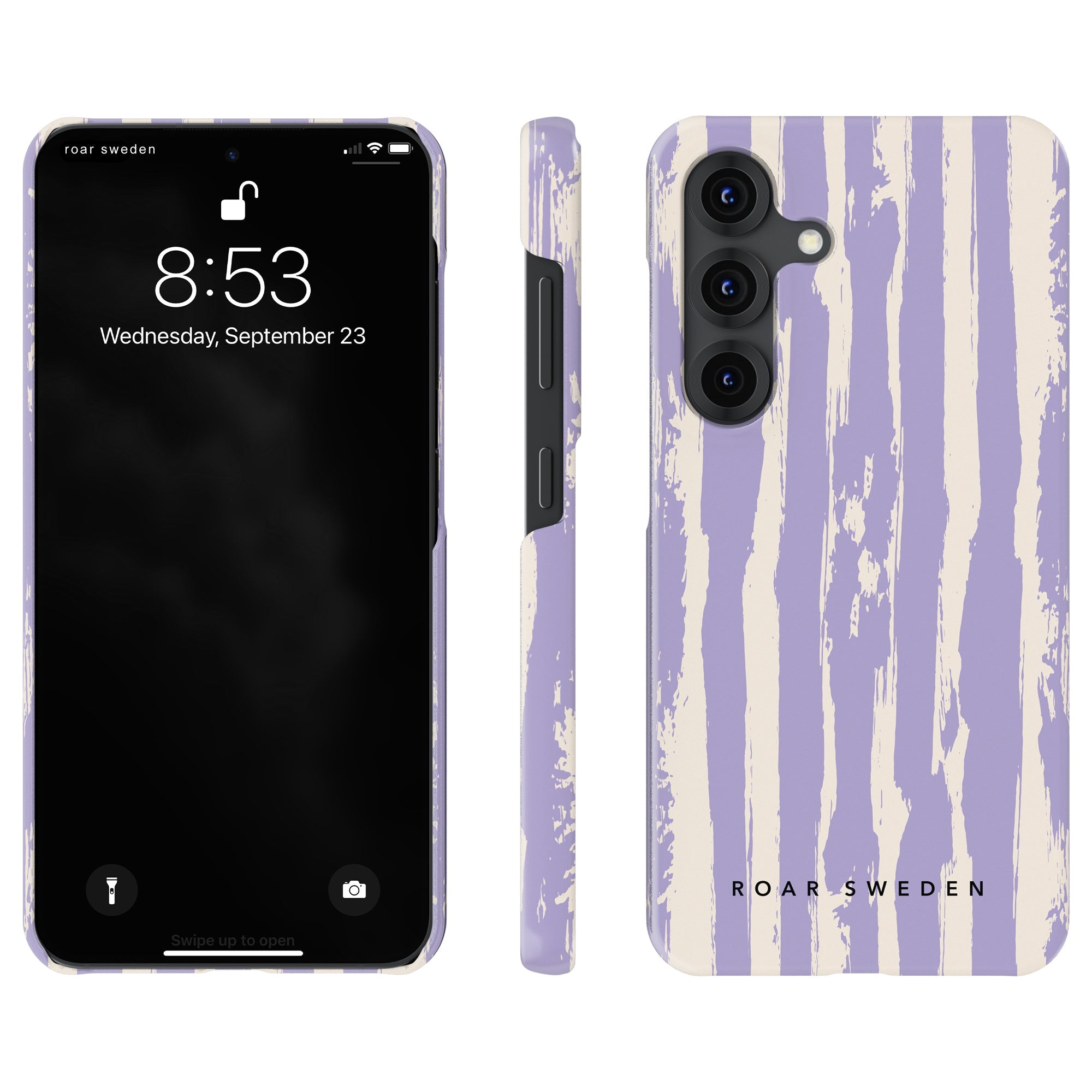 Slim mobilskal – Lavender Strokes