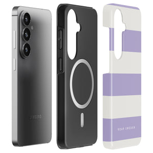 Lavender Stripes - Magnetic Tough Phone Case