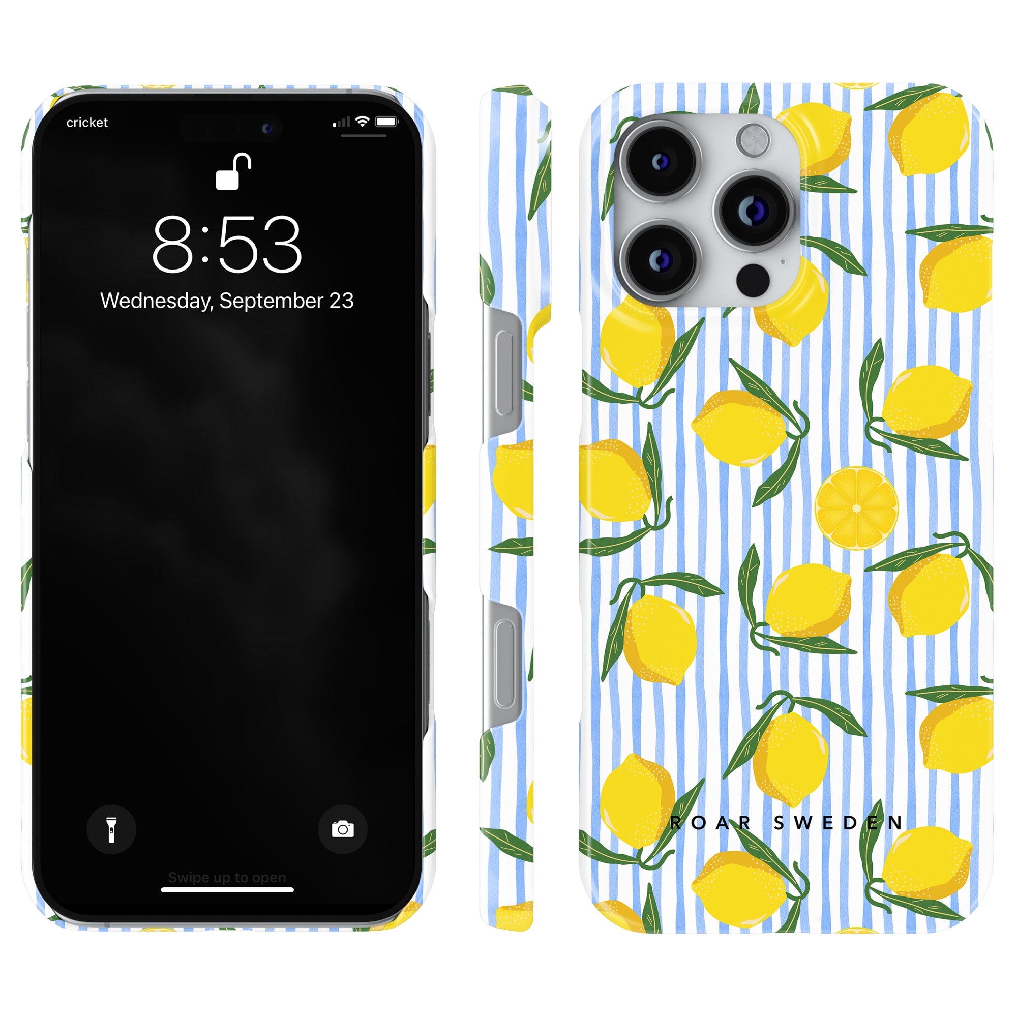 Slim mobilskal – Lemon Stripes