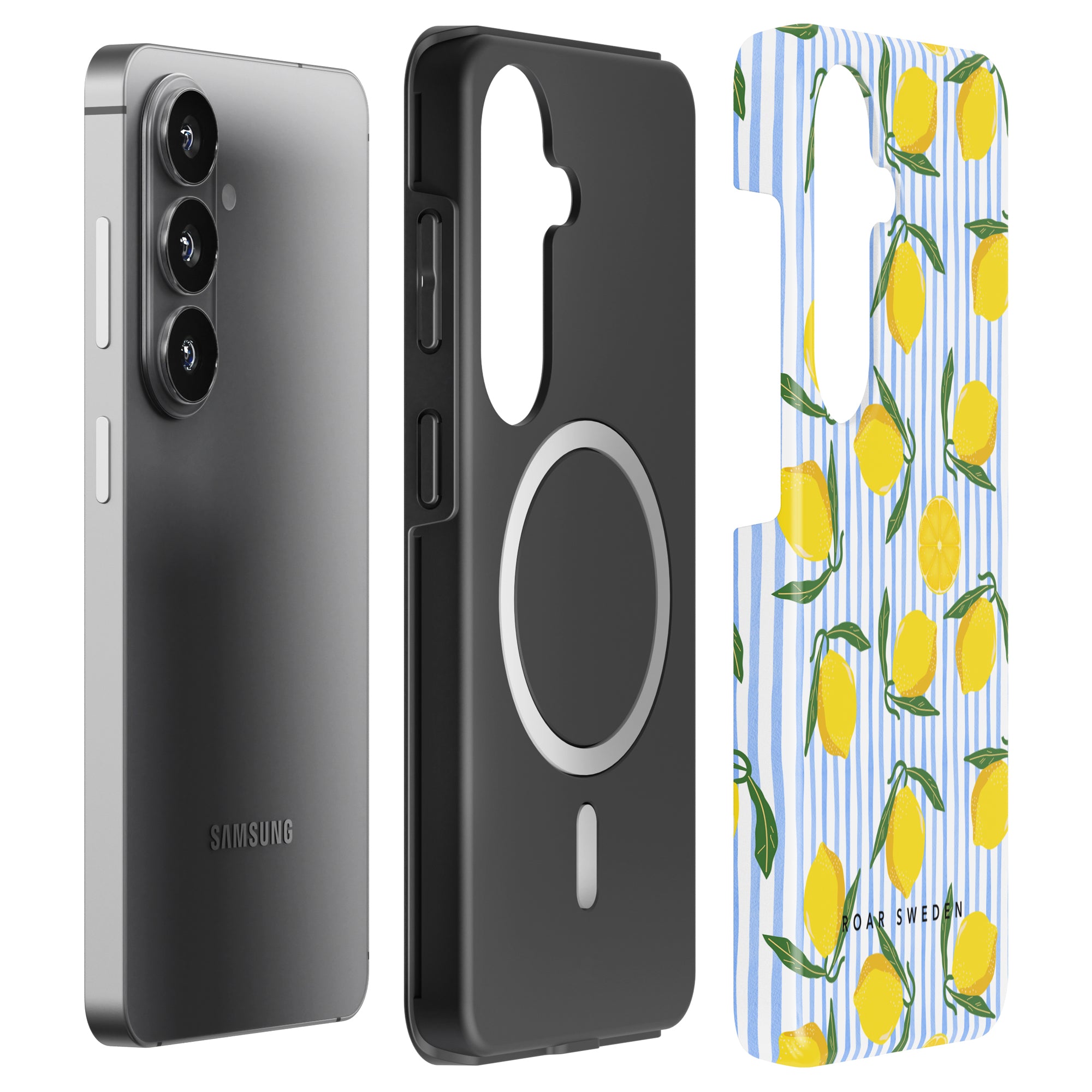 Lemon Stripes - Magnetic Tough Phone Case