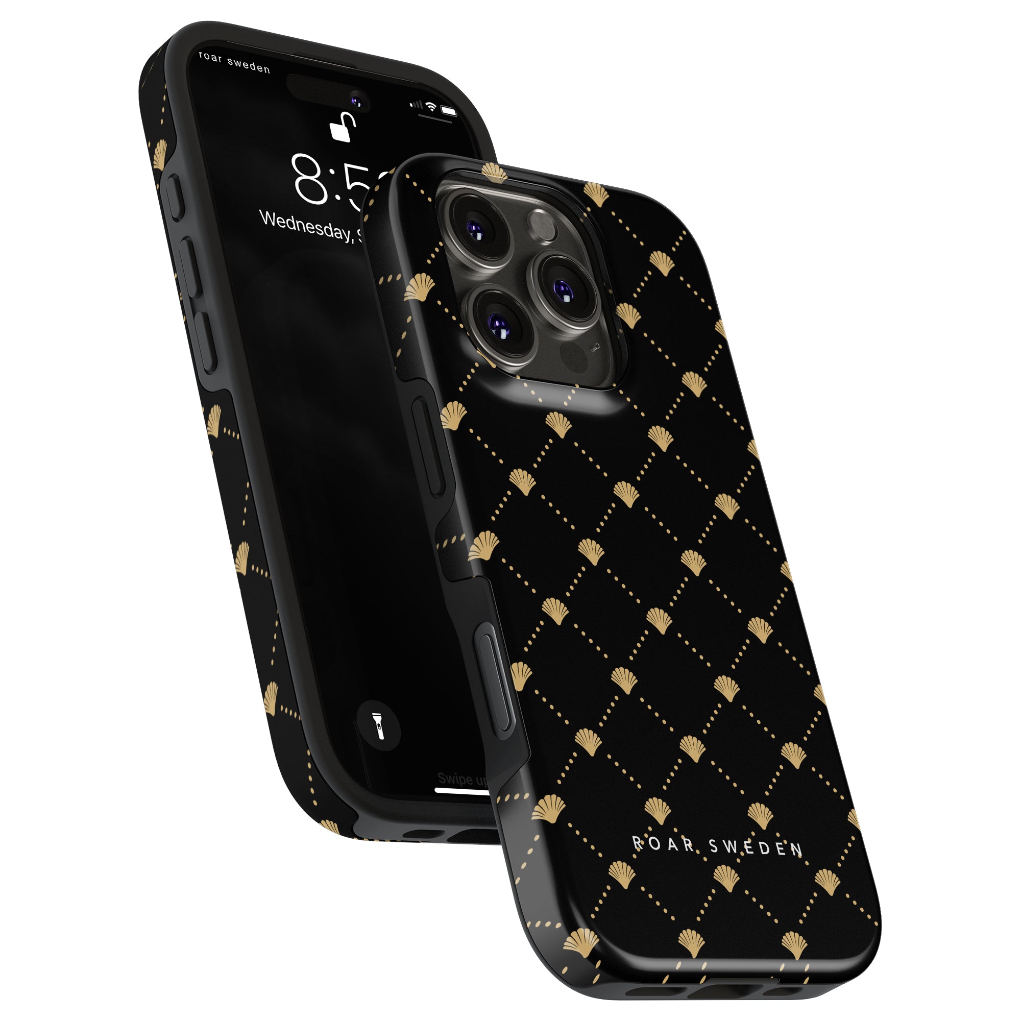 Luxe Shells Black - Tough Case - Roar Sweden
