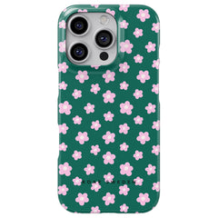 Slim mobilskal – Vårblomma Grön