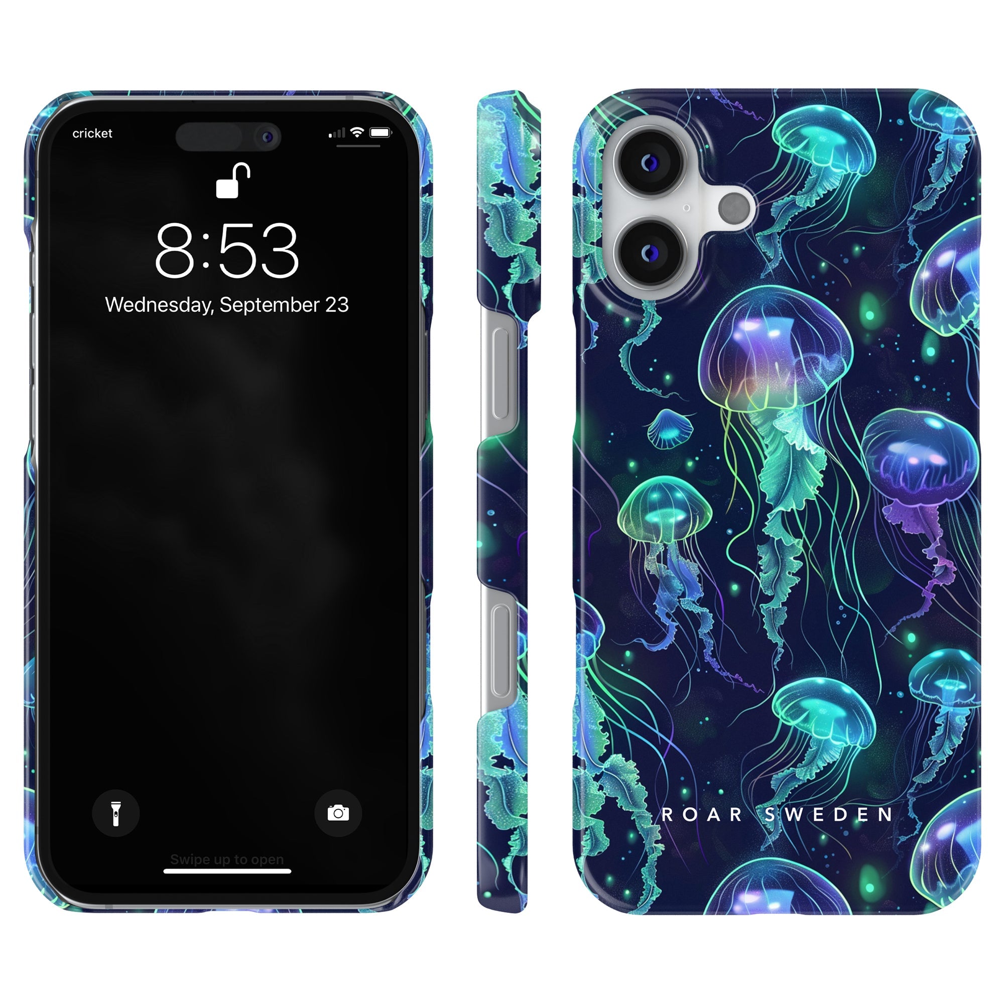 Slim mobilskal – Neon Jellyfish
