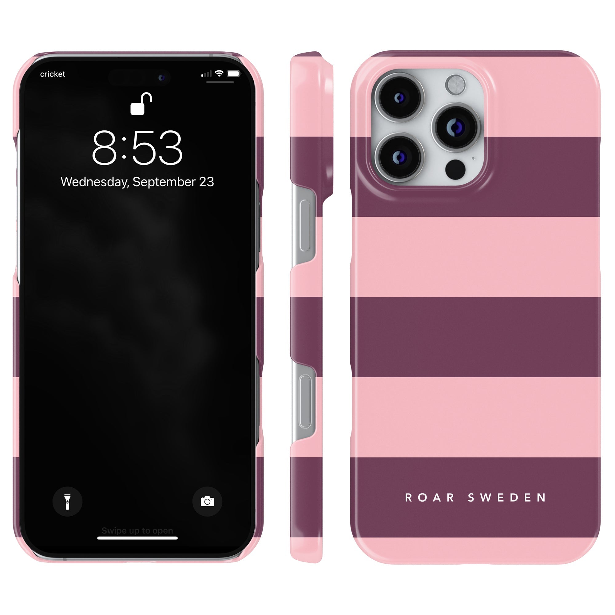 Slim mobilskal – Orchid Stripes
