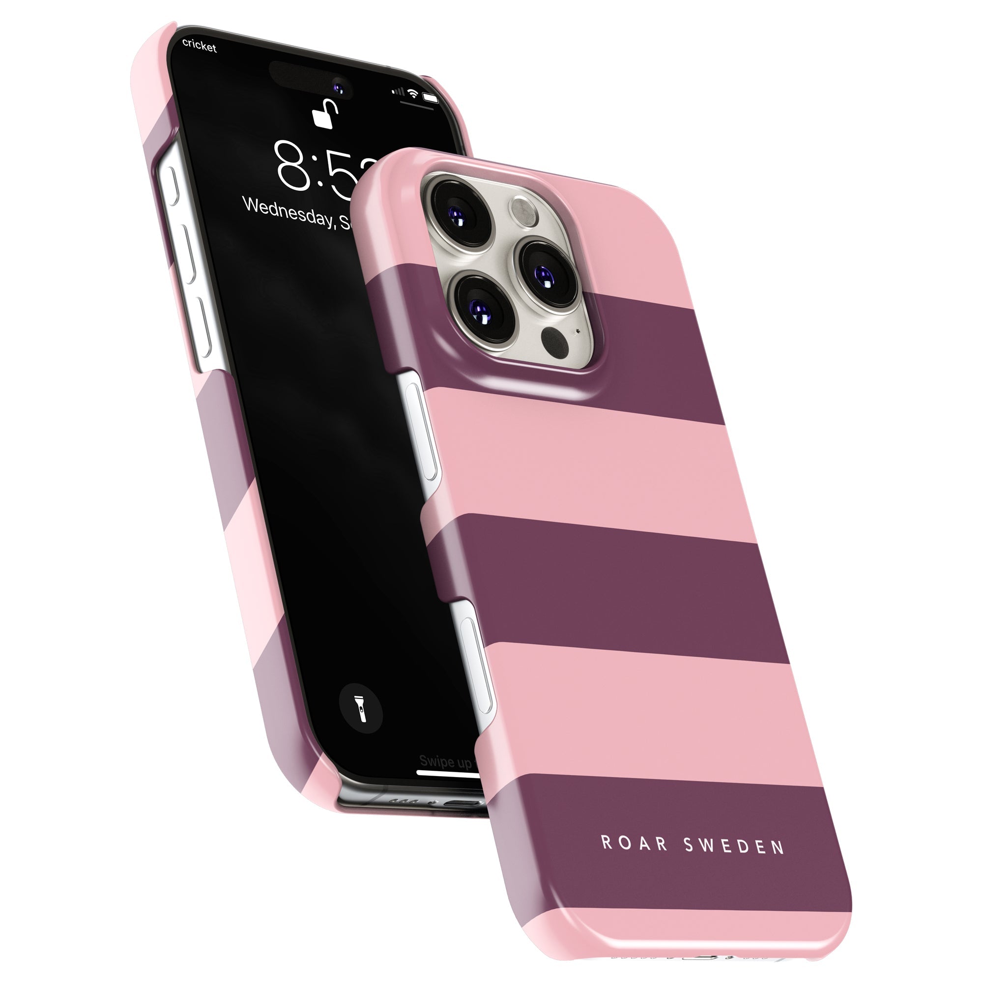 Slim mobilskal – Orchid Stripes