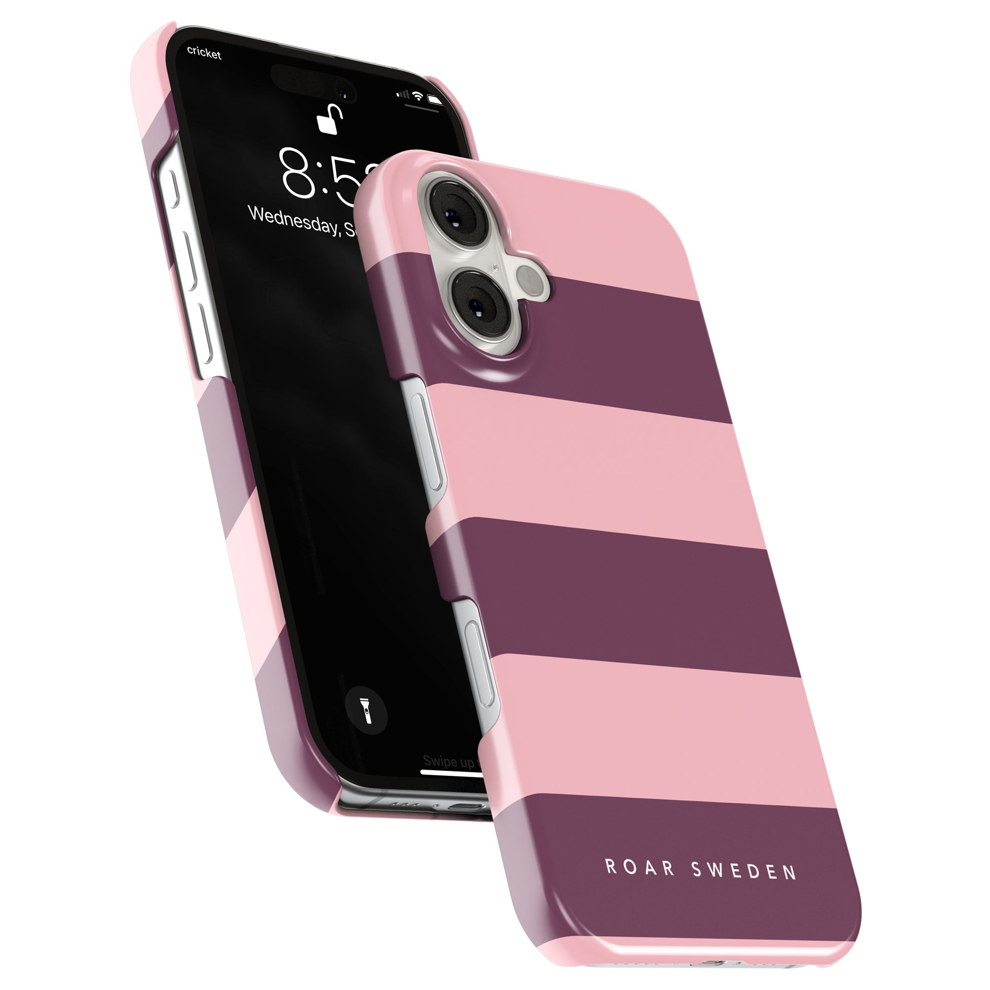 Slim mobilskal – Orchid Stripes