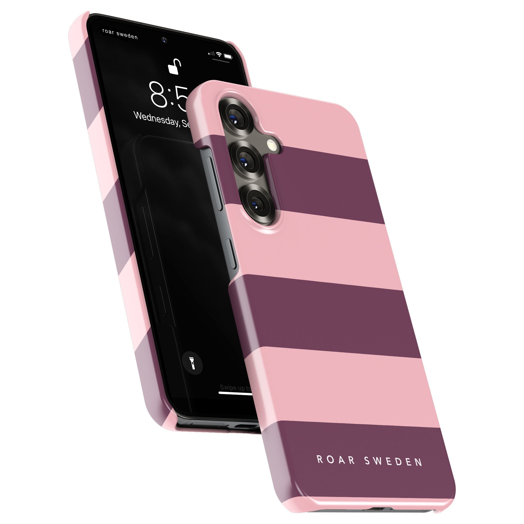 Slim mobilskal – Orchid Stripes