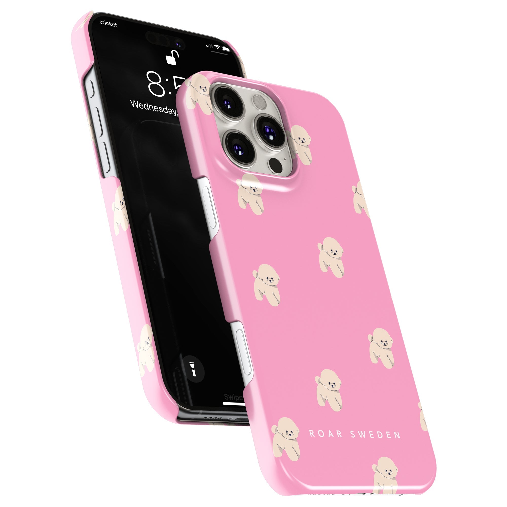 Slim mobilskal – Pink Bichon
