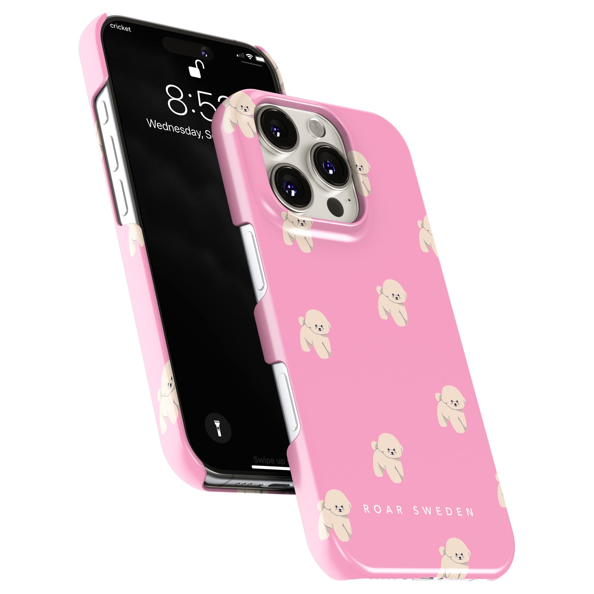 Slim mobilskal – Pink Bichon