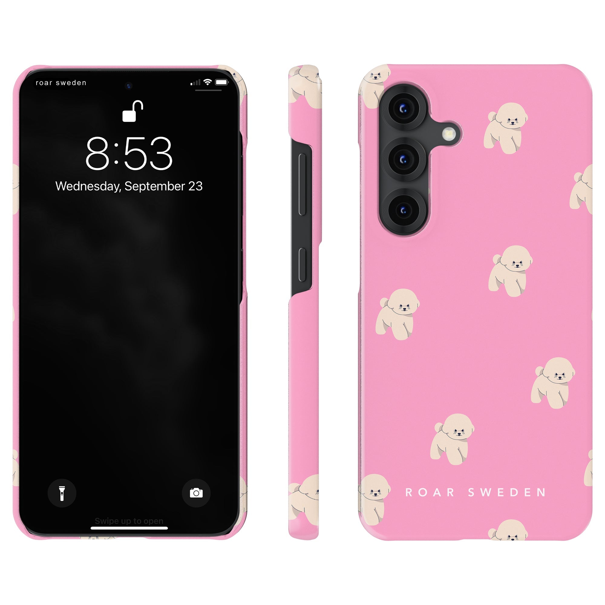 Slim mobilskal – Pink Bichon