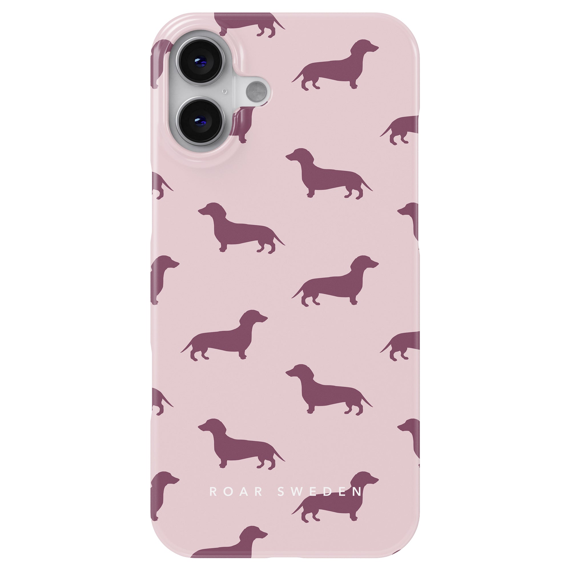 Slim mobilskal – Pink Dachshund