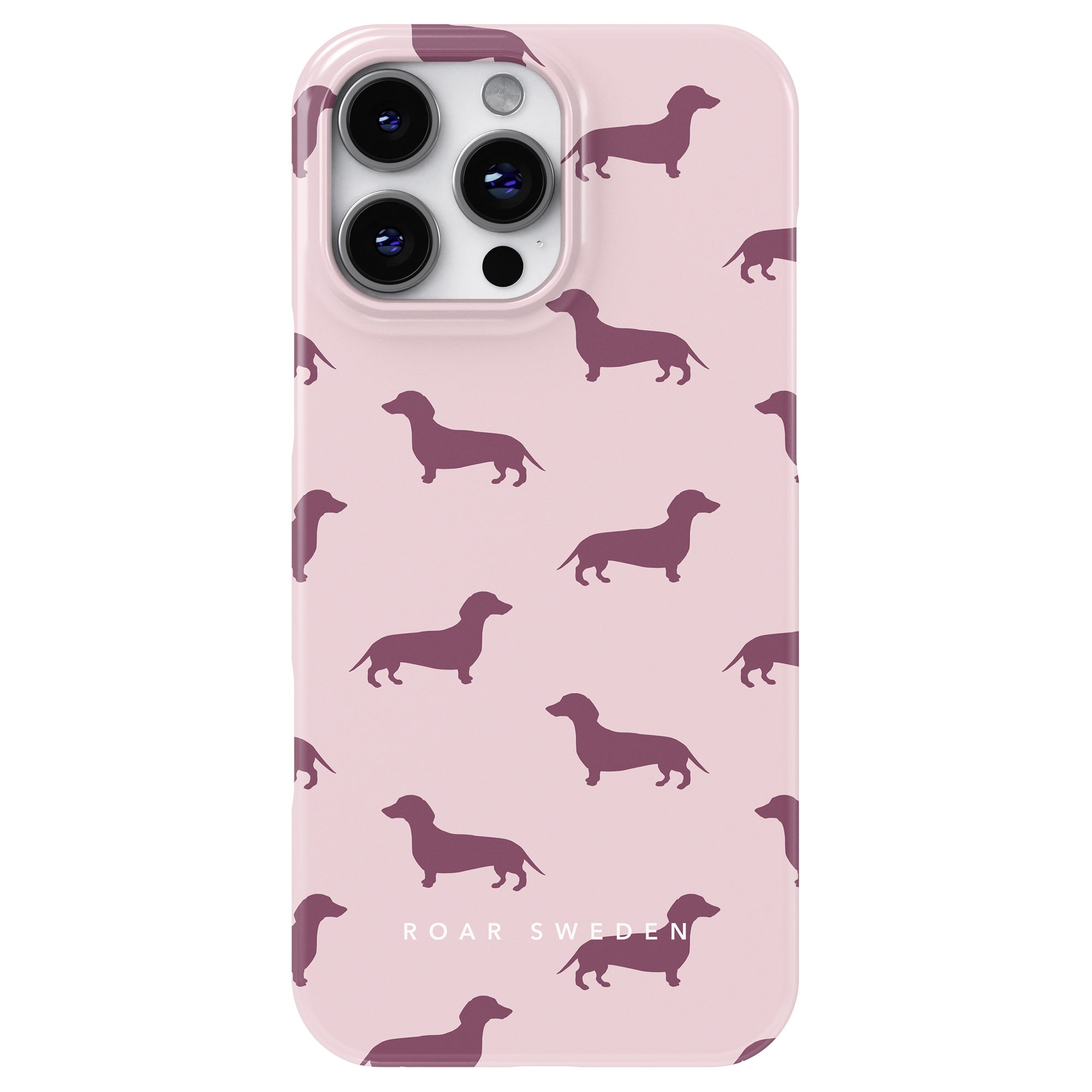 Slim mobilskal – Pink Dachshund