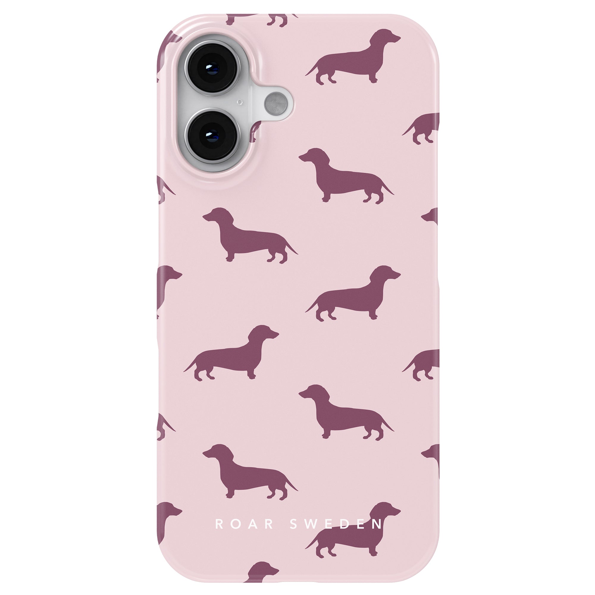 Slim mobilskal – Pink Dachshund