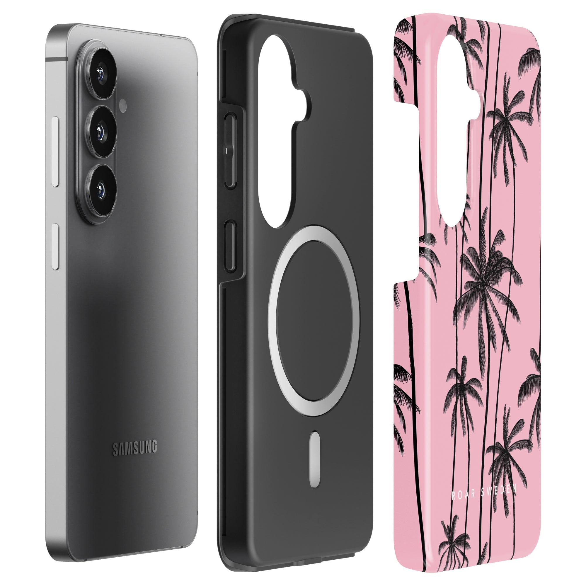 Pink Palms - Magnetic Tough Phone Case - Roar Sweden