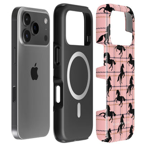 Plaid Horse Pink - Magsafe Tough Case