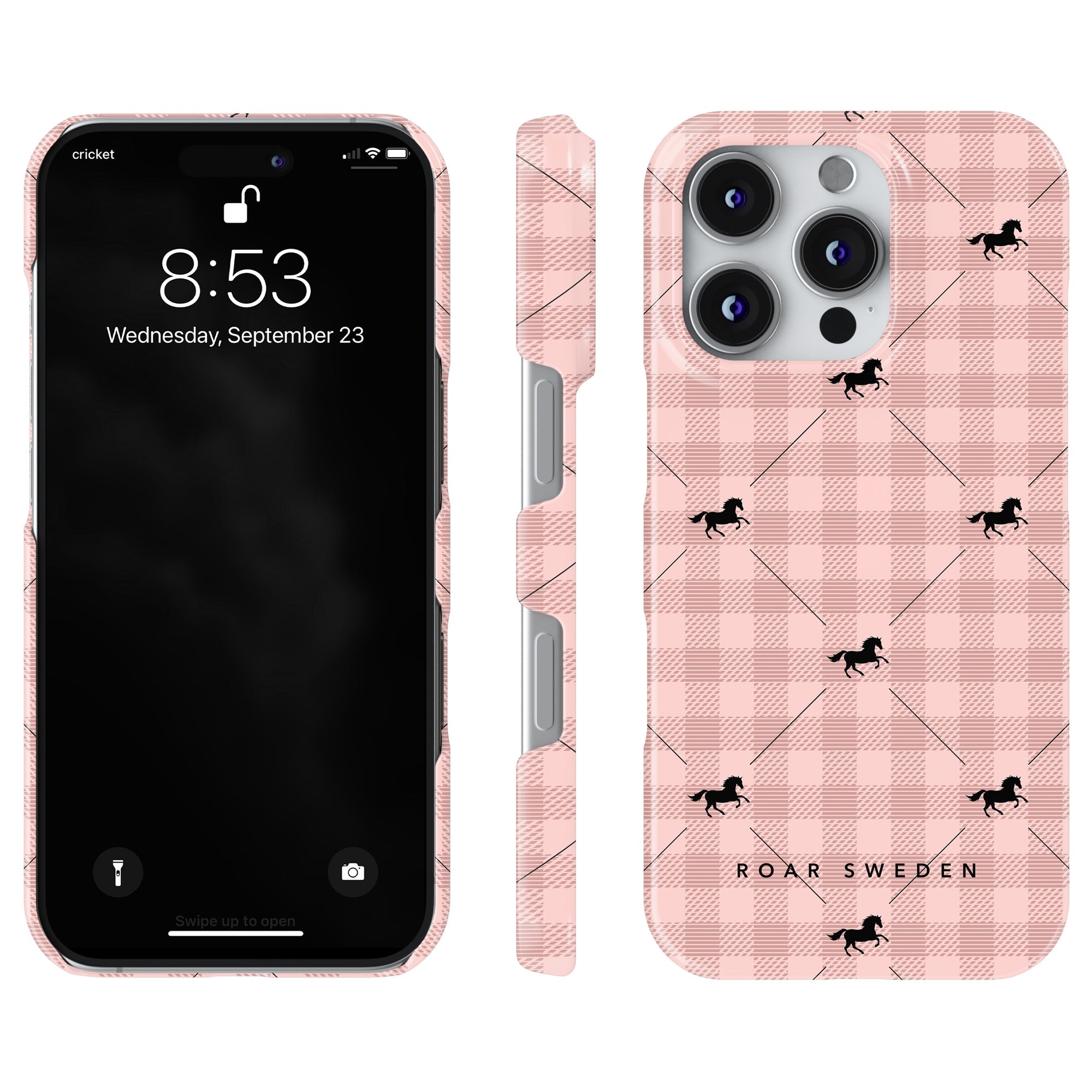 Slim mobilskal – Plaid Horse Rosy