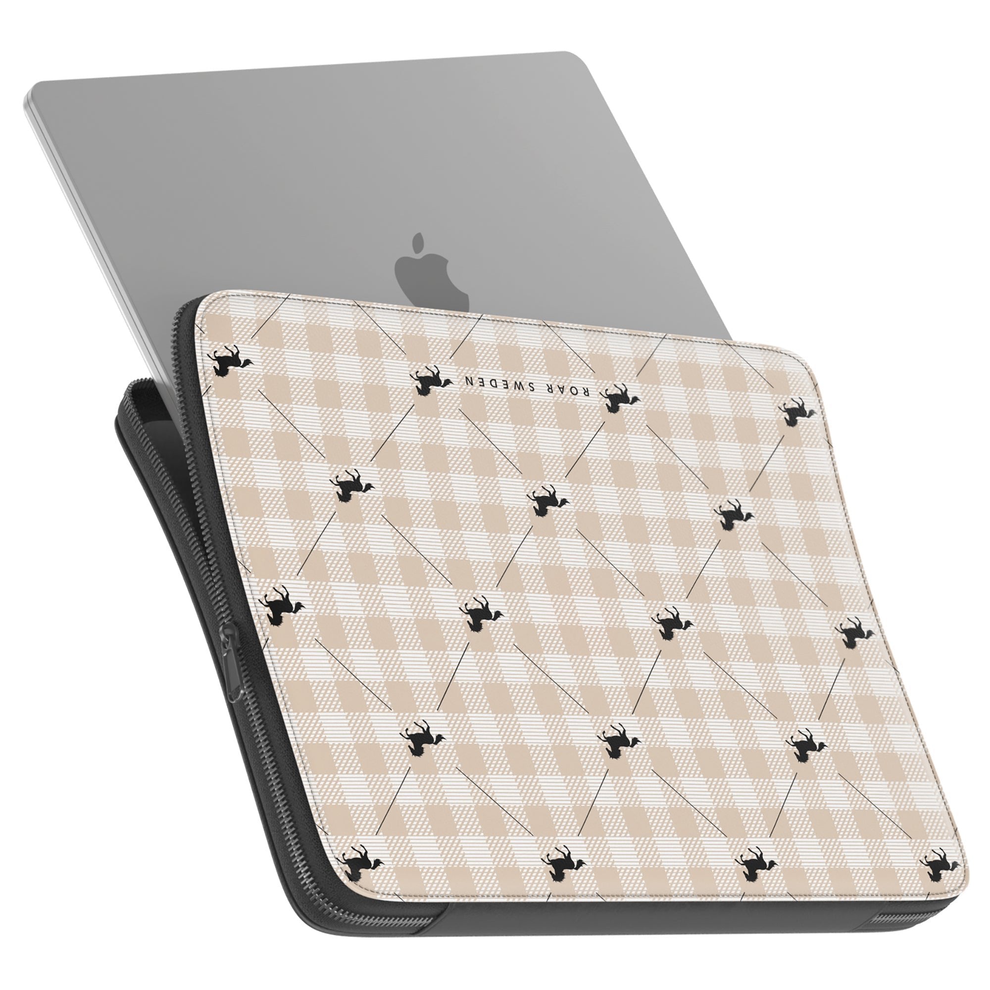 Plaid Horse Beige - Laptopfodral - Roar Sweden