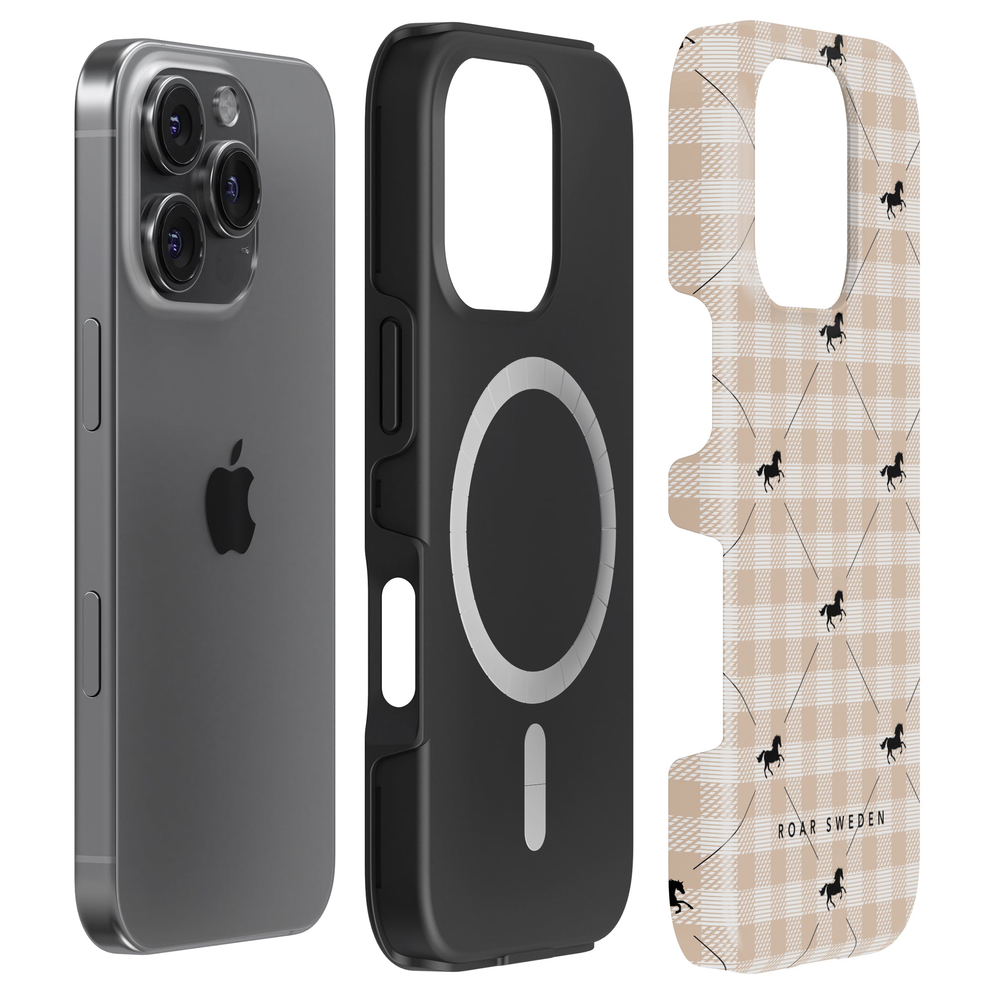 Plaid Horse Beige - Magsafe Tough Case