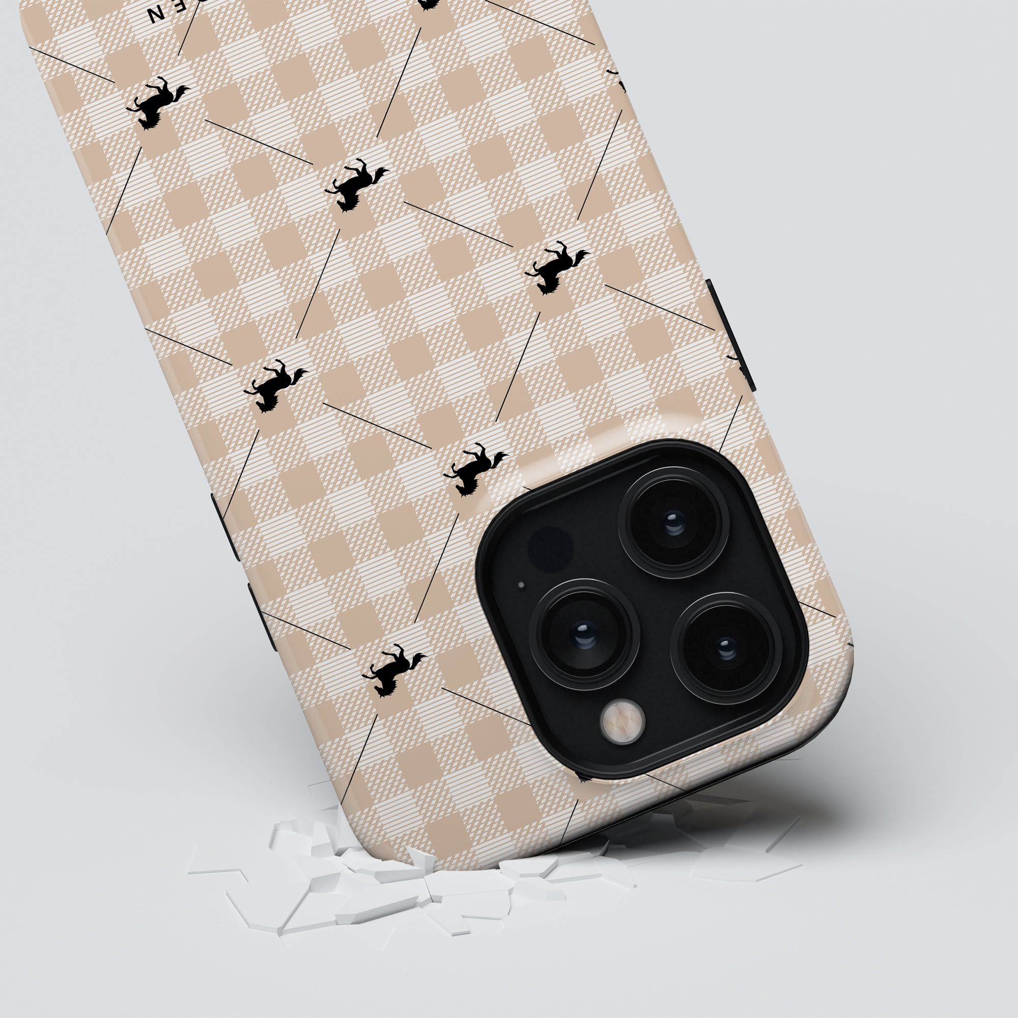 Plaid Horse Beige - Magsafe Tough Case