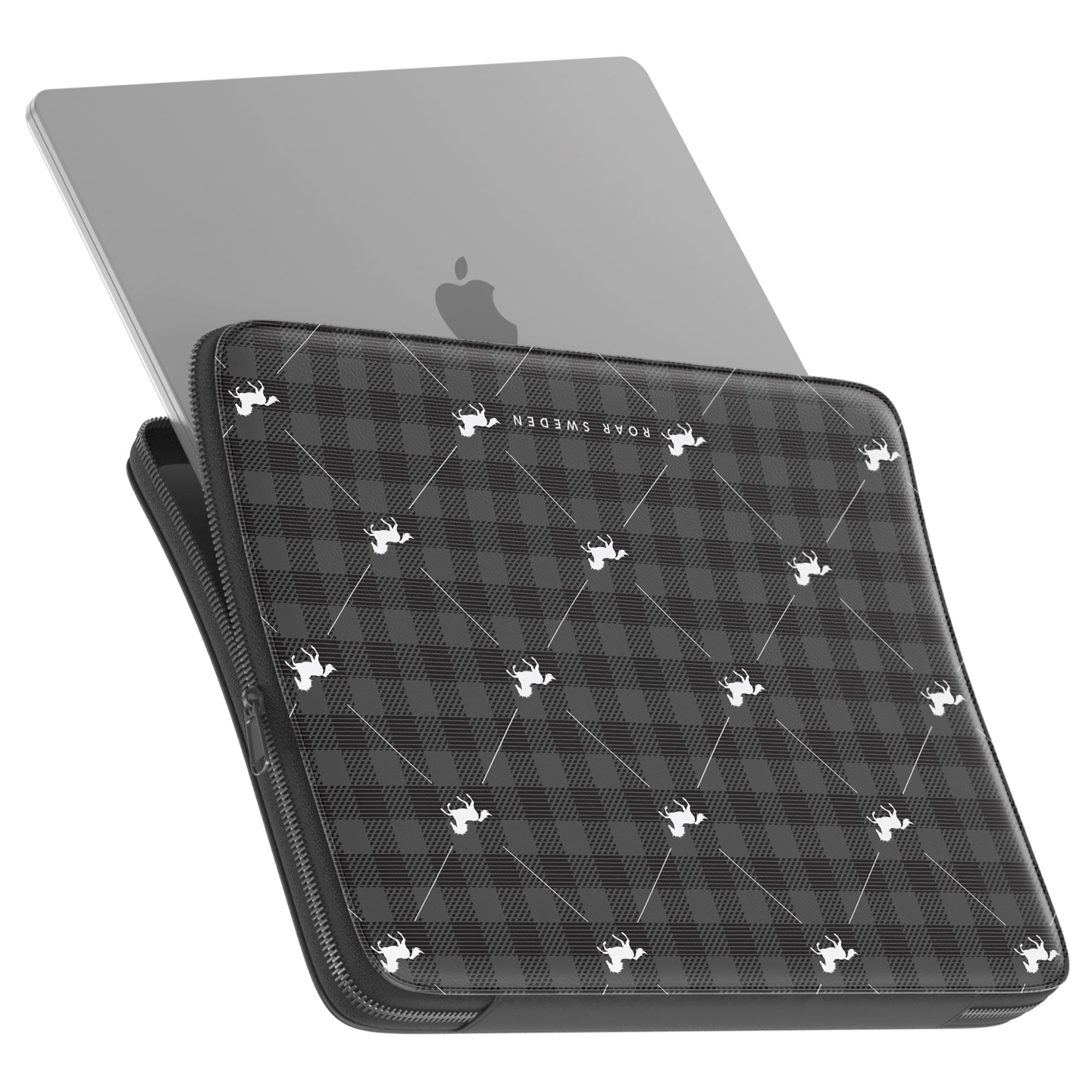Plaid Horse Black - Laptopfodral - Roar Sweden