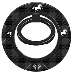 Plaid Horse Black - Magnetring – magnetring för mobil