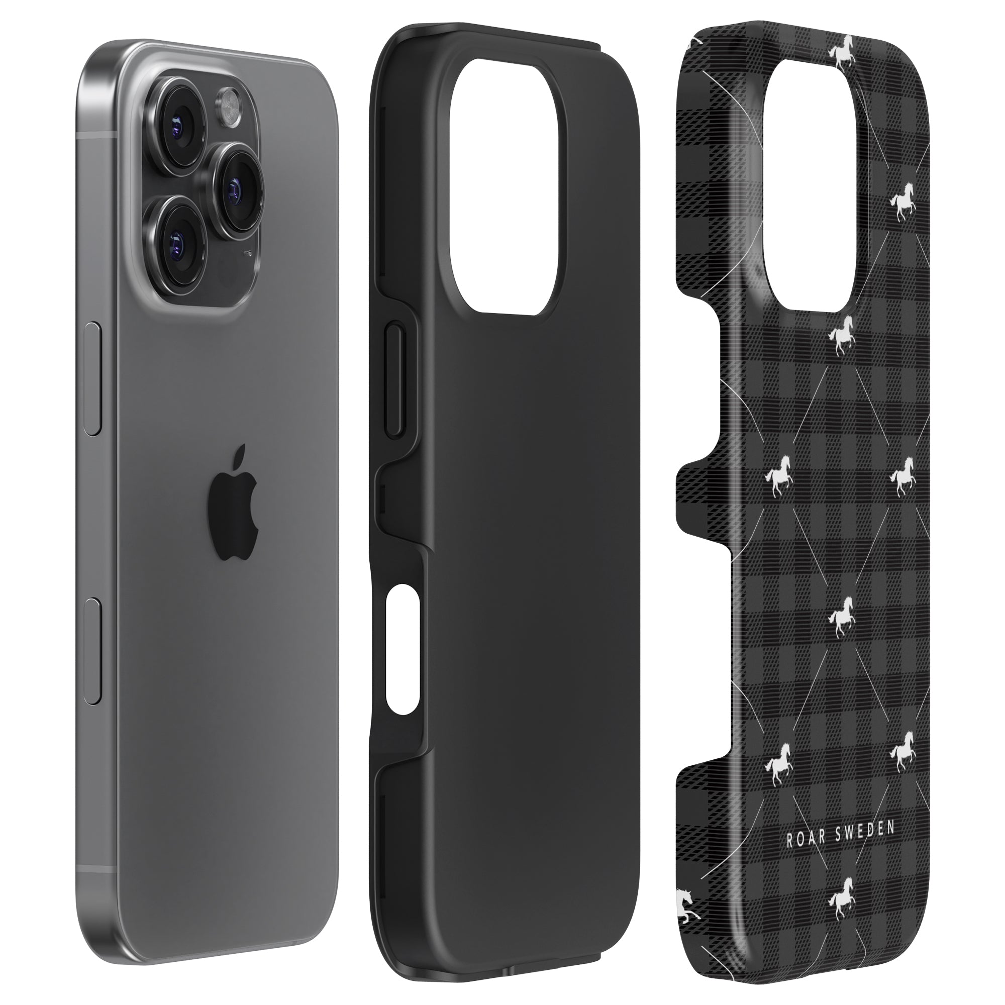 Plaid Horse Black - Tough Case