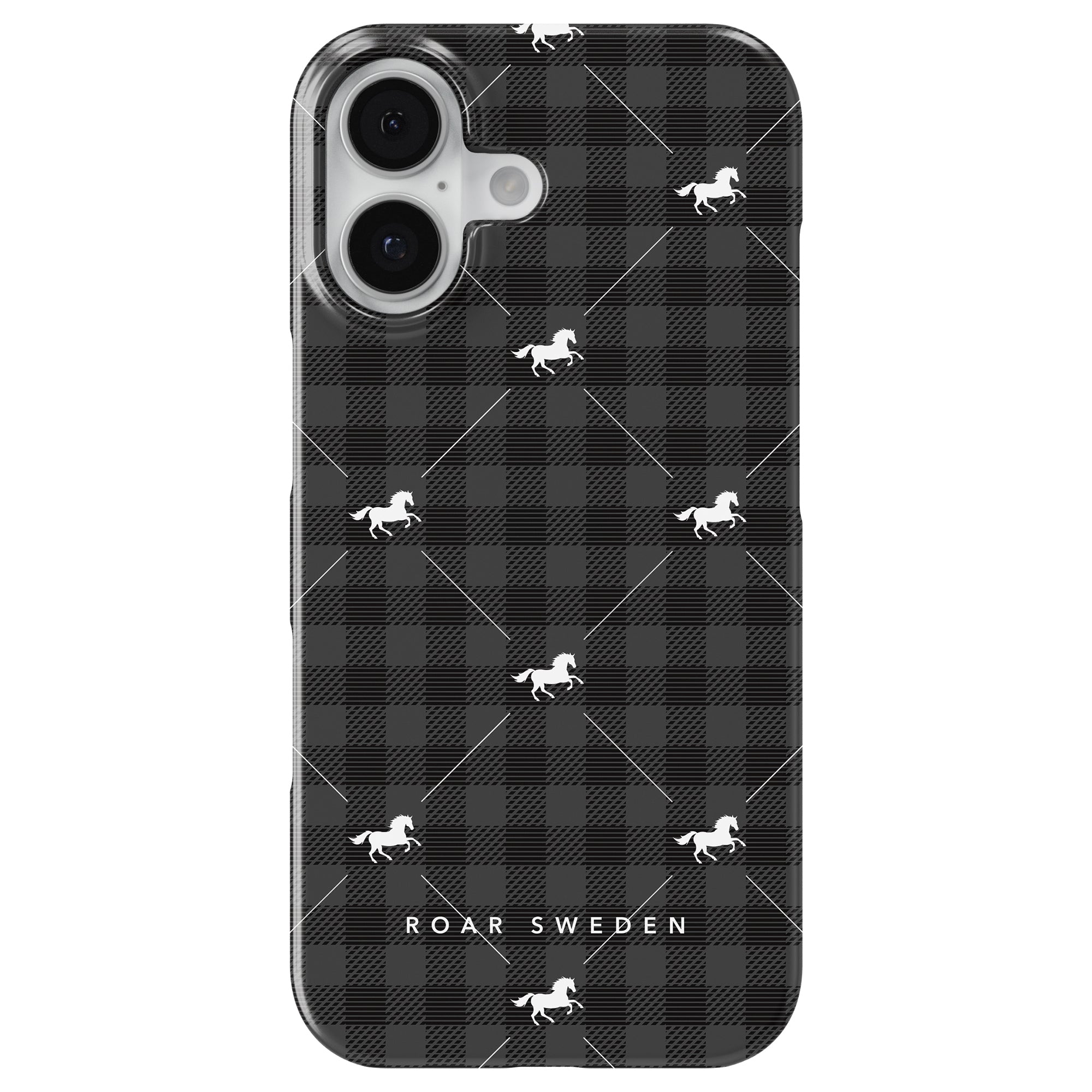 Plaid Horse Slim mobilskal – Plaid Horse Black
