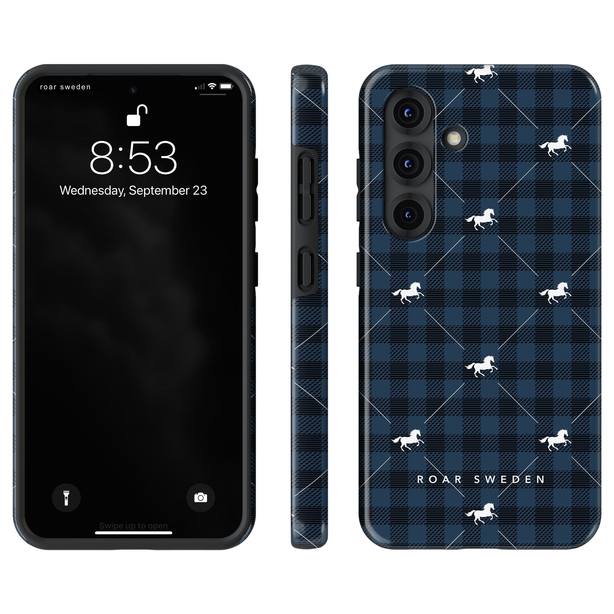 Plaid Horse Blue - Tough Case