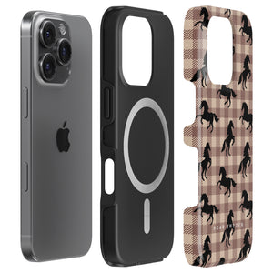 Plaid Horse Light Brown - Magsafe Tough Case