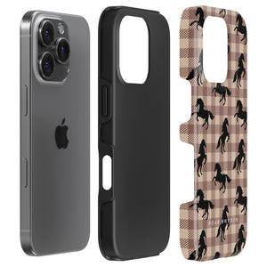 Plaid Horse Light Brown - Tough Case