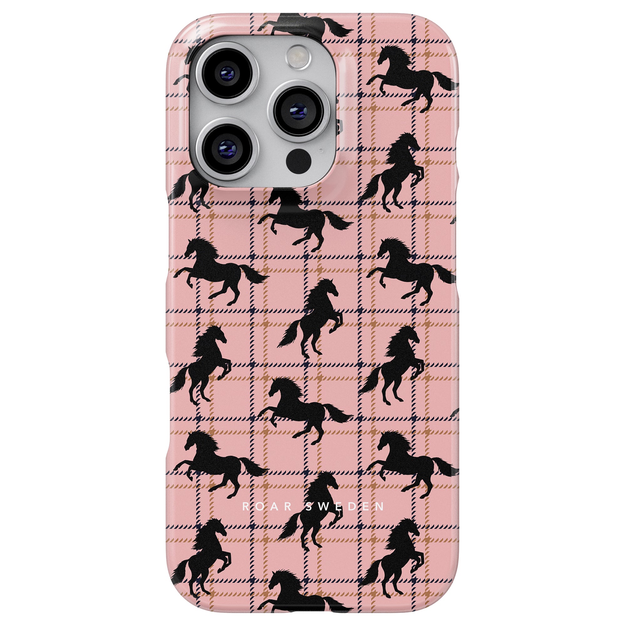 Plaid Horse Pink - Slim case